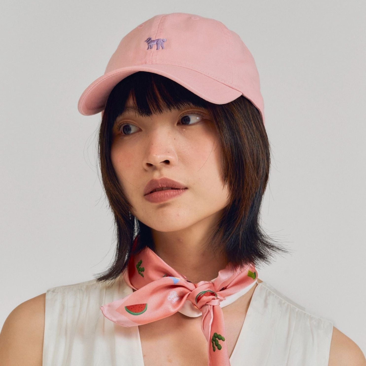 "Pan Pan" Baseball Cap - Light Pink