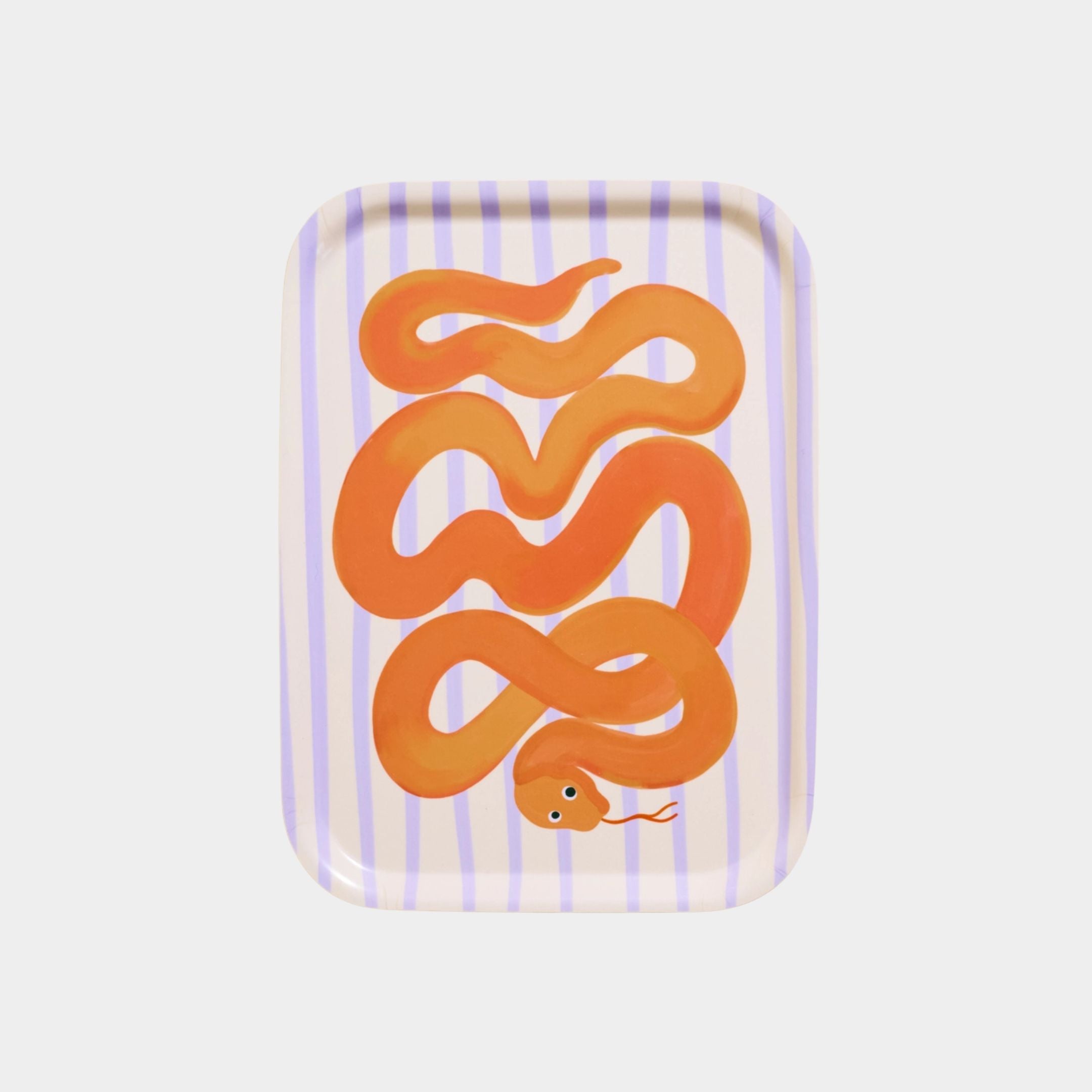 Twisted Snake Striped Bent Birch Serving Tray
