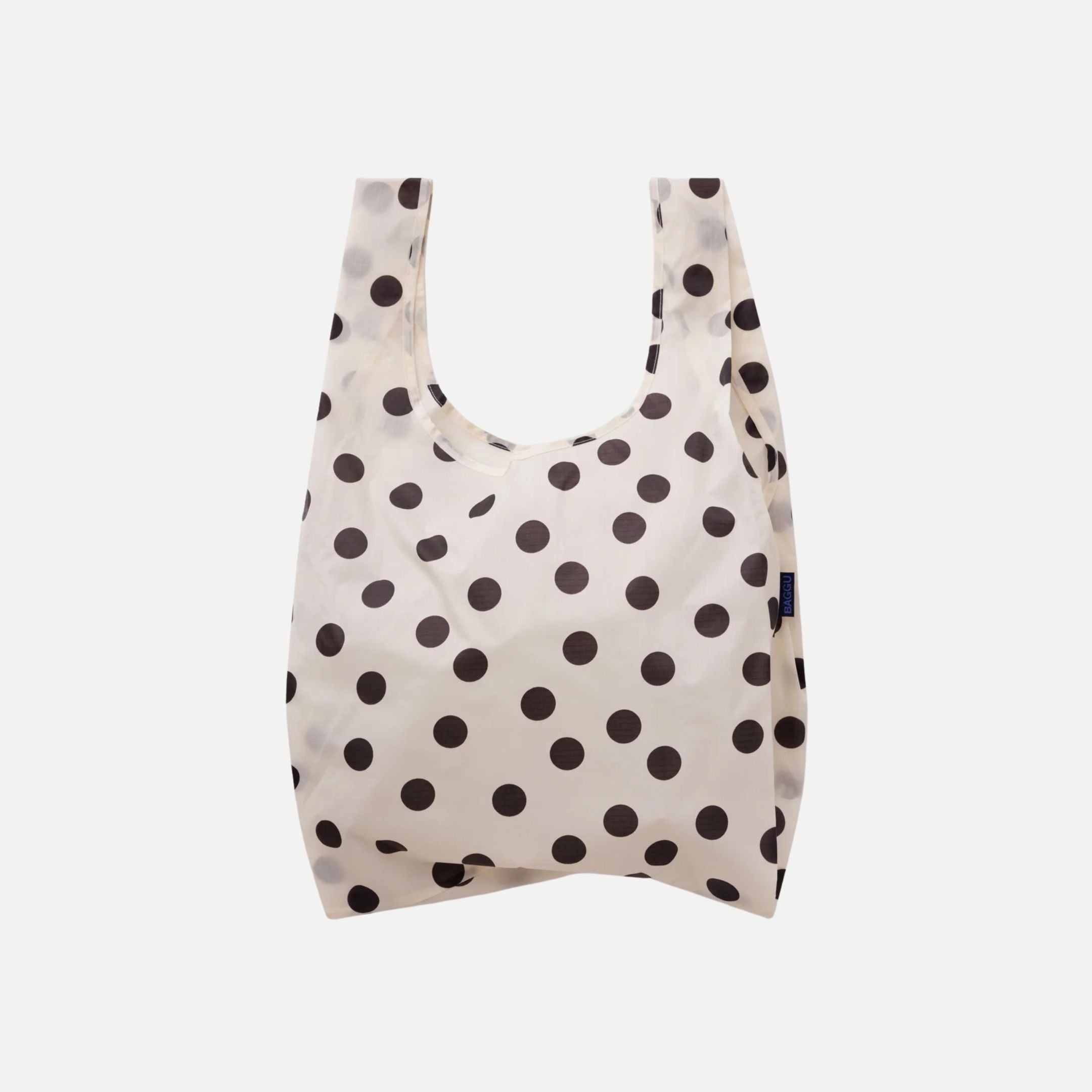 Cream and Black Polka Dot - Standard Baggu