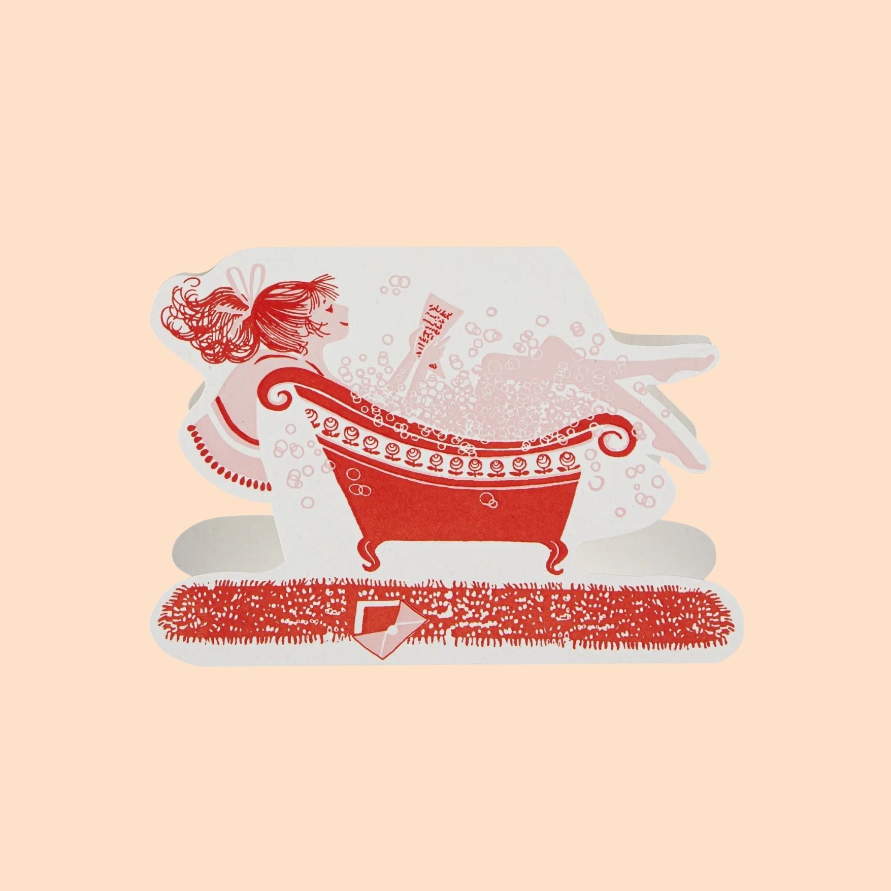 Lady in the Bath Greeting Card