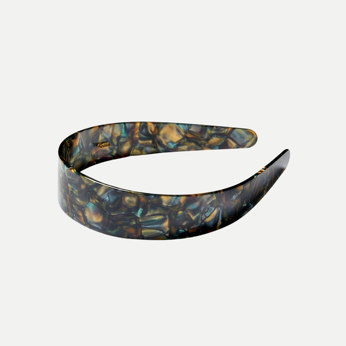 Wide Headband - Green Tortoise