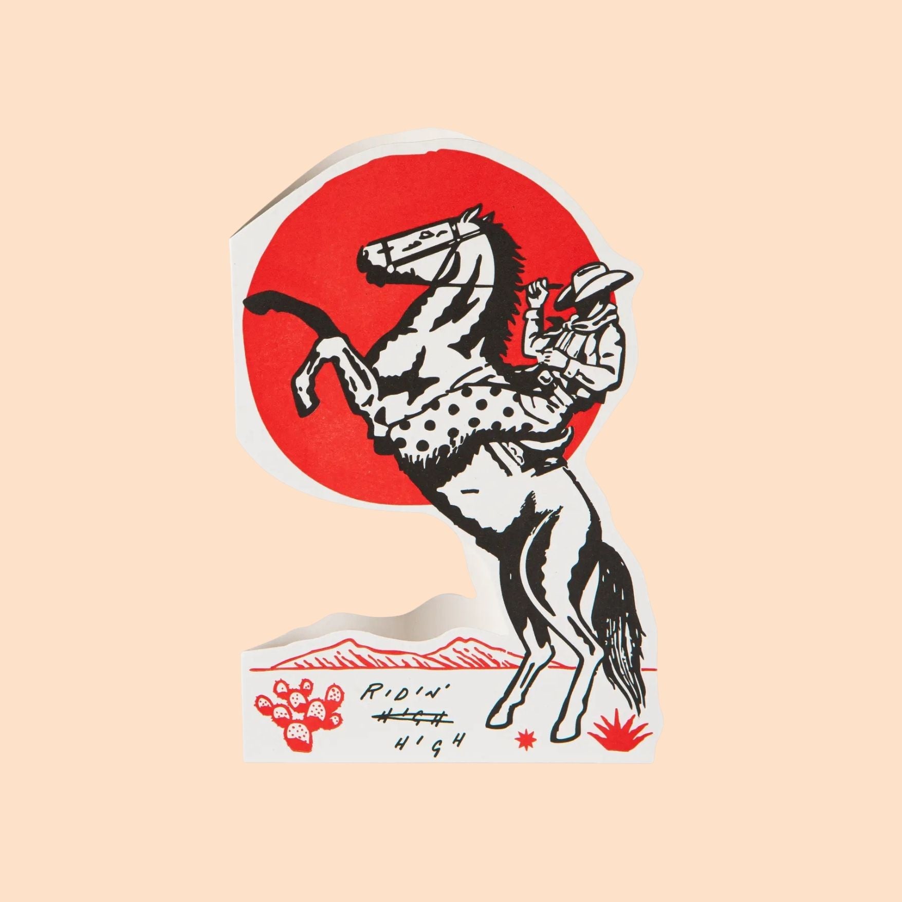 Ridin' High Cowboy Greeting Card