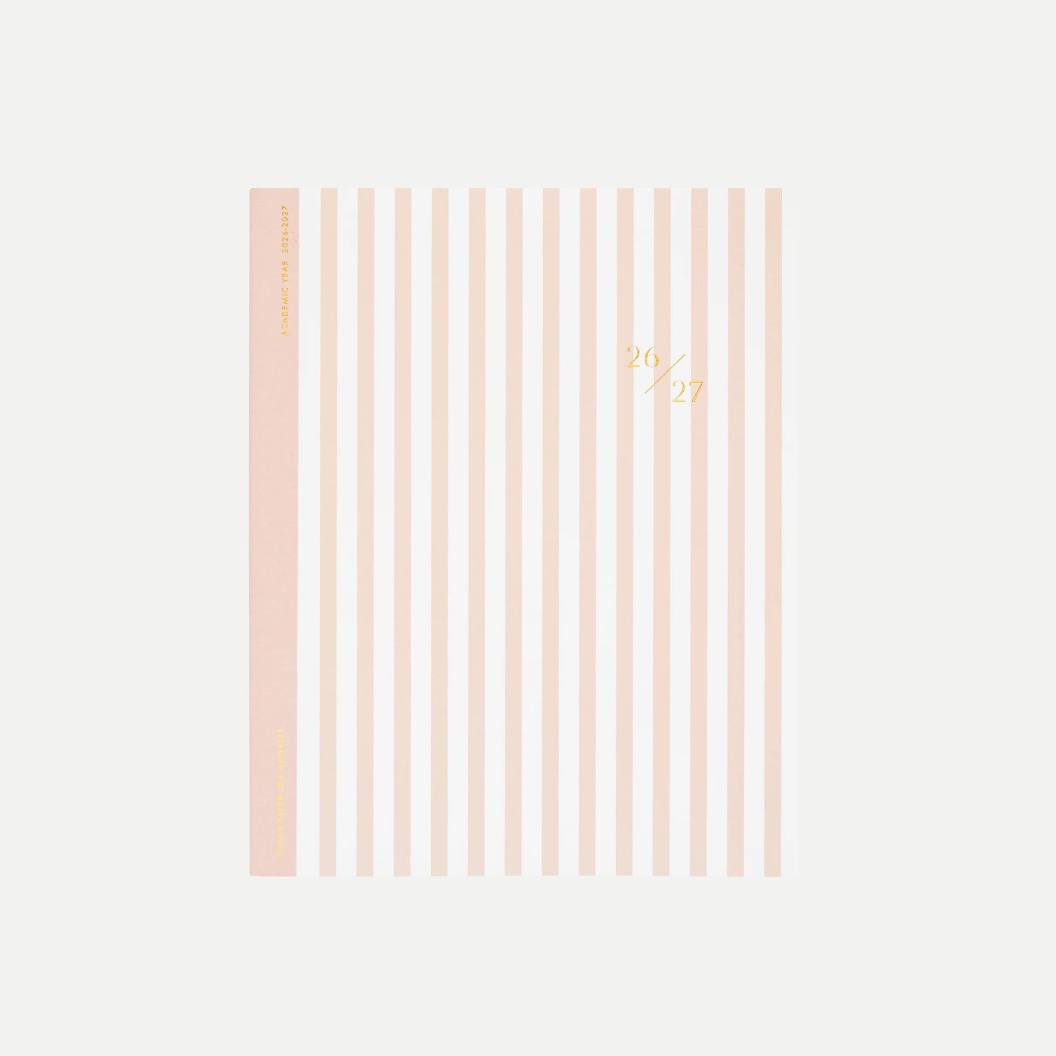 2026-2027 Rose Stripe Monthly Academic Planner