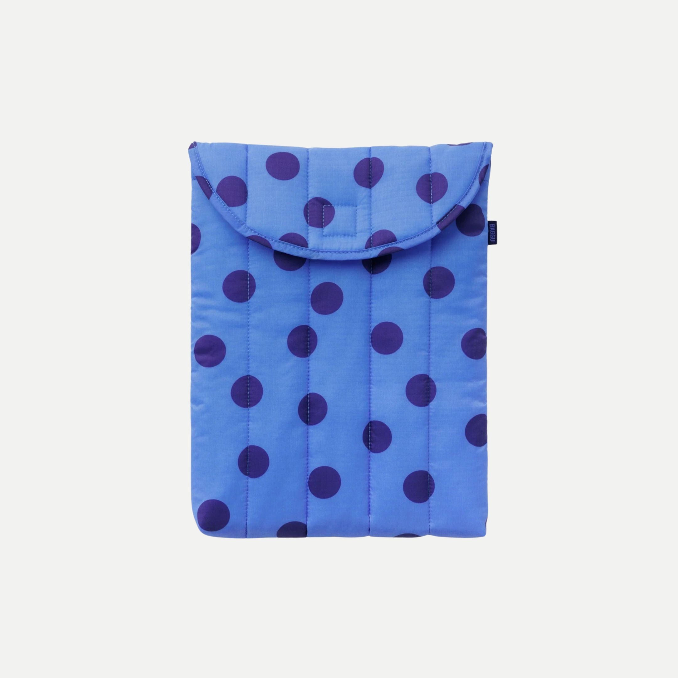 Blue Polka Dot - Puffy Laptop Sleeve 13"/14"
