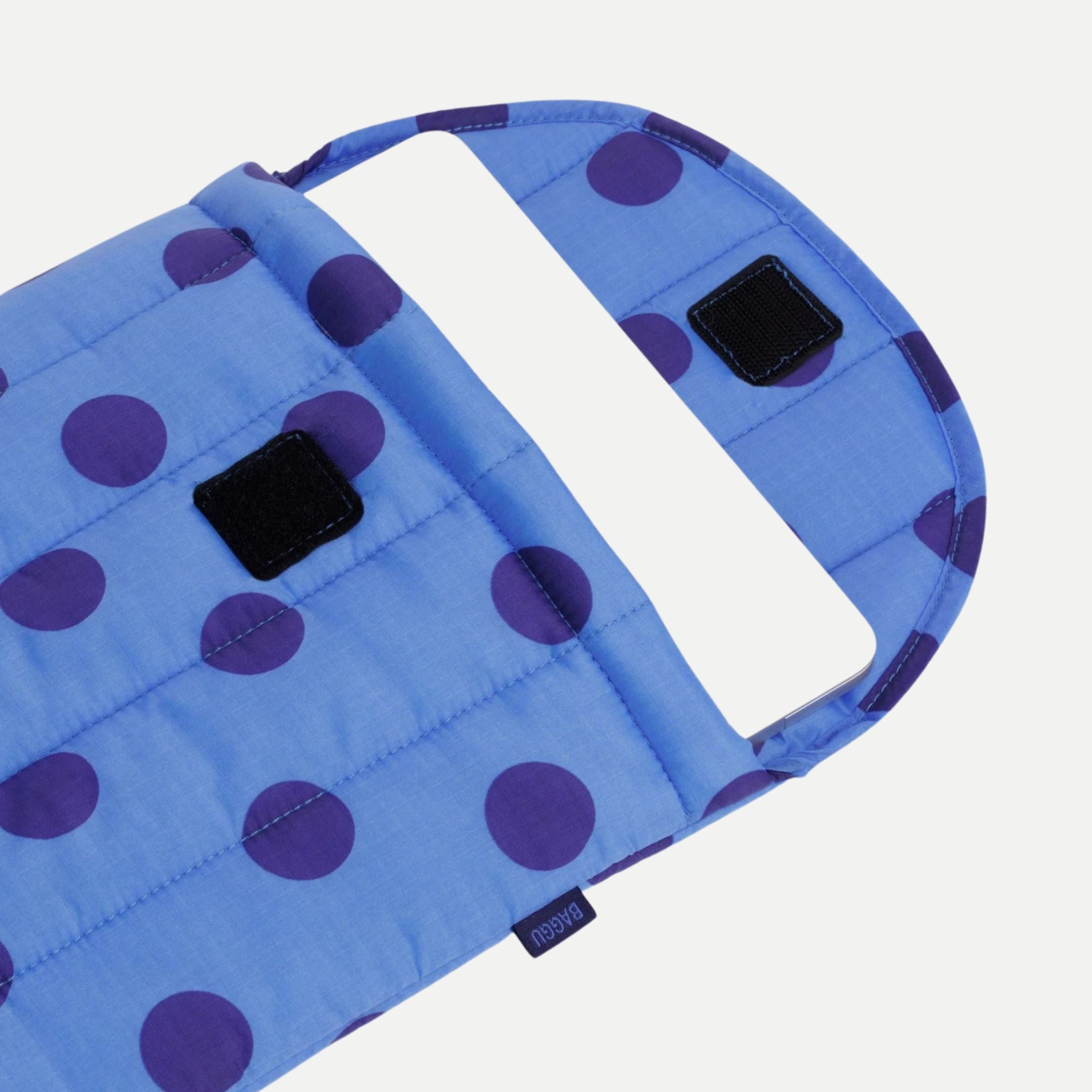 Blue Polka Dot - Puffy Laptop Sleeve 13"/14"