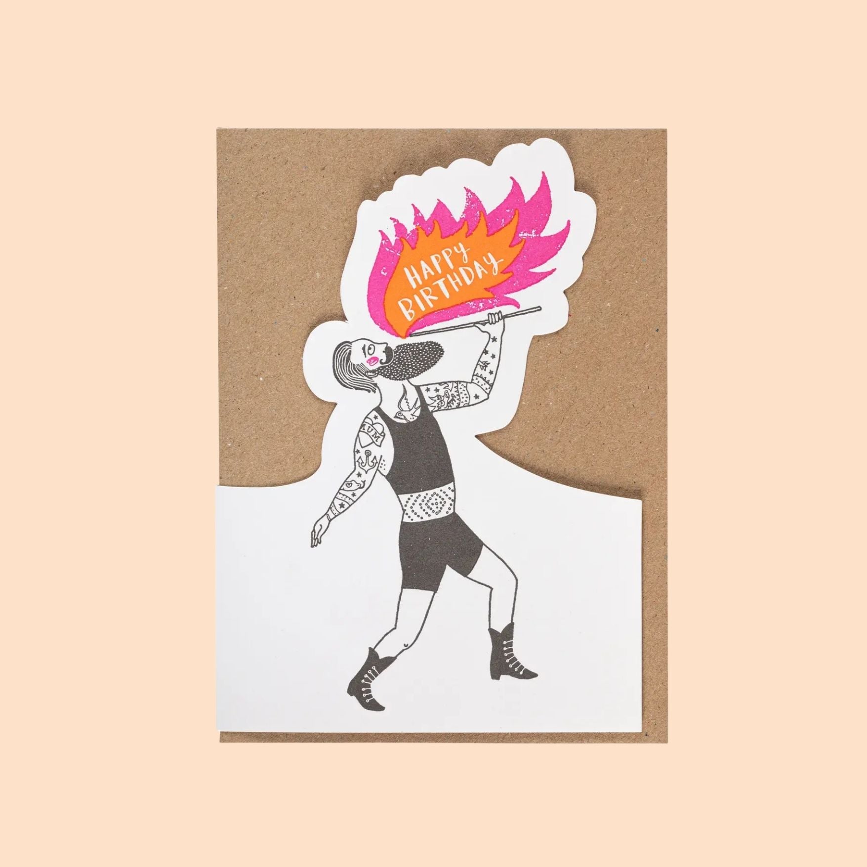 Happy Birthday Fire Breather Greeting Card