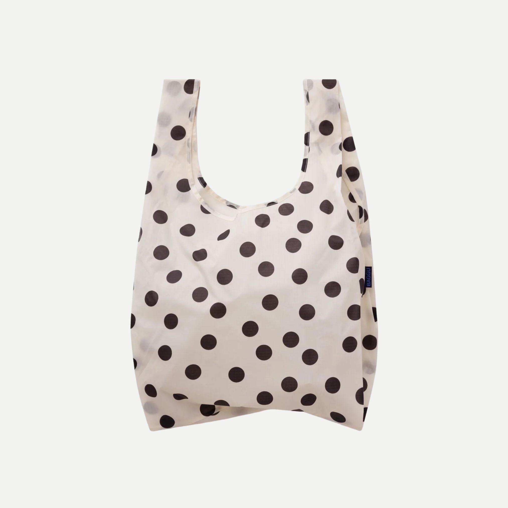 Cream and Black Polka Dot - Standard Baggu