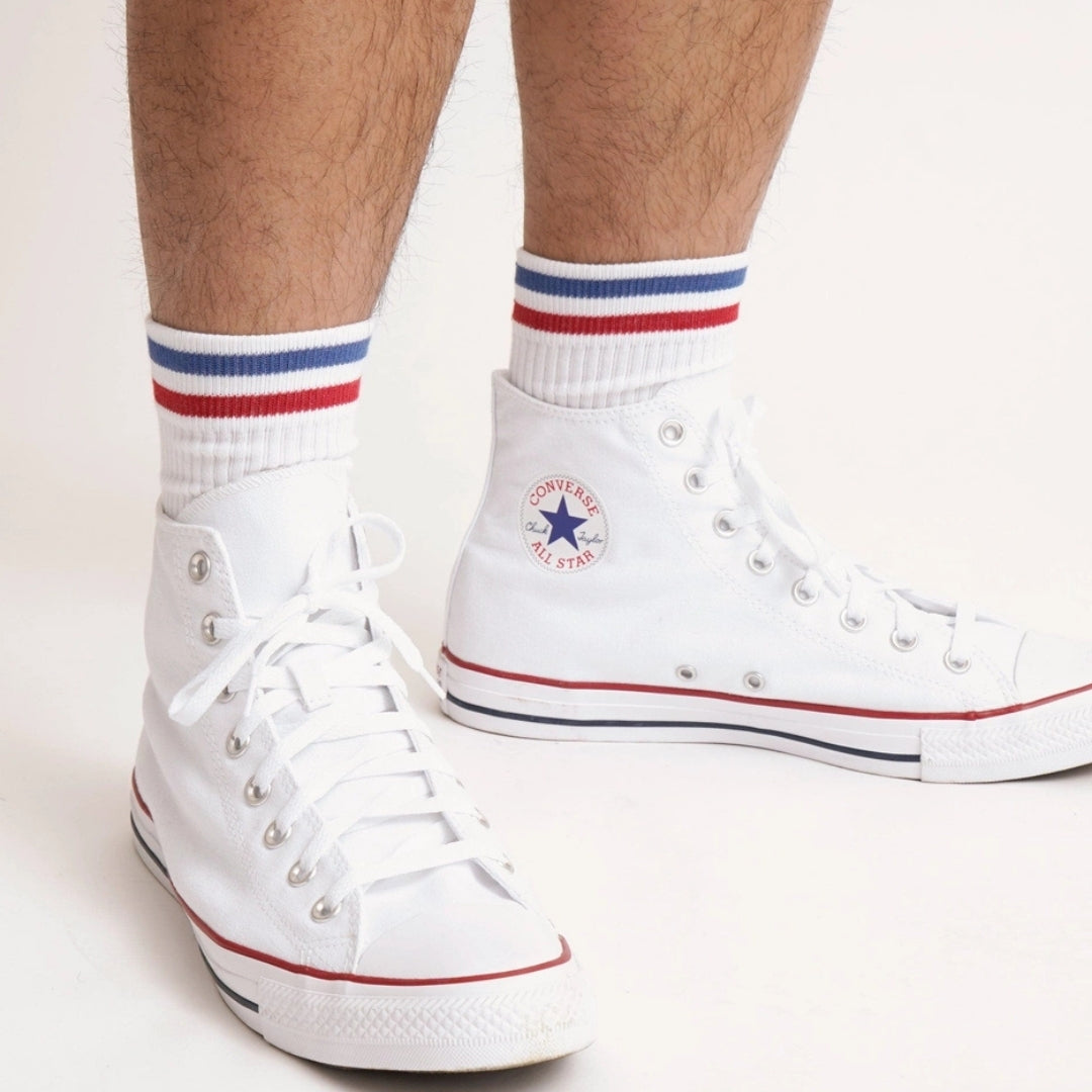 Kennedy Luxe Athletic Socks - Summer White