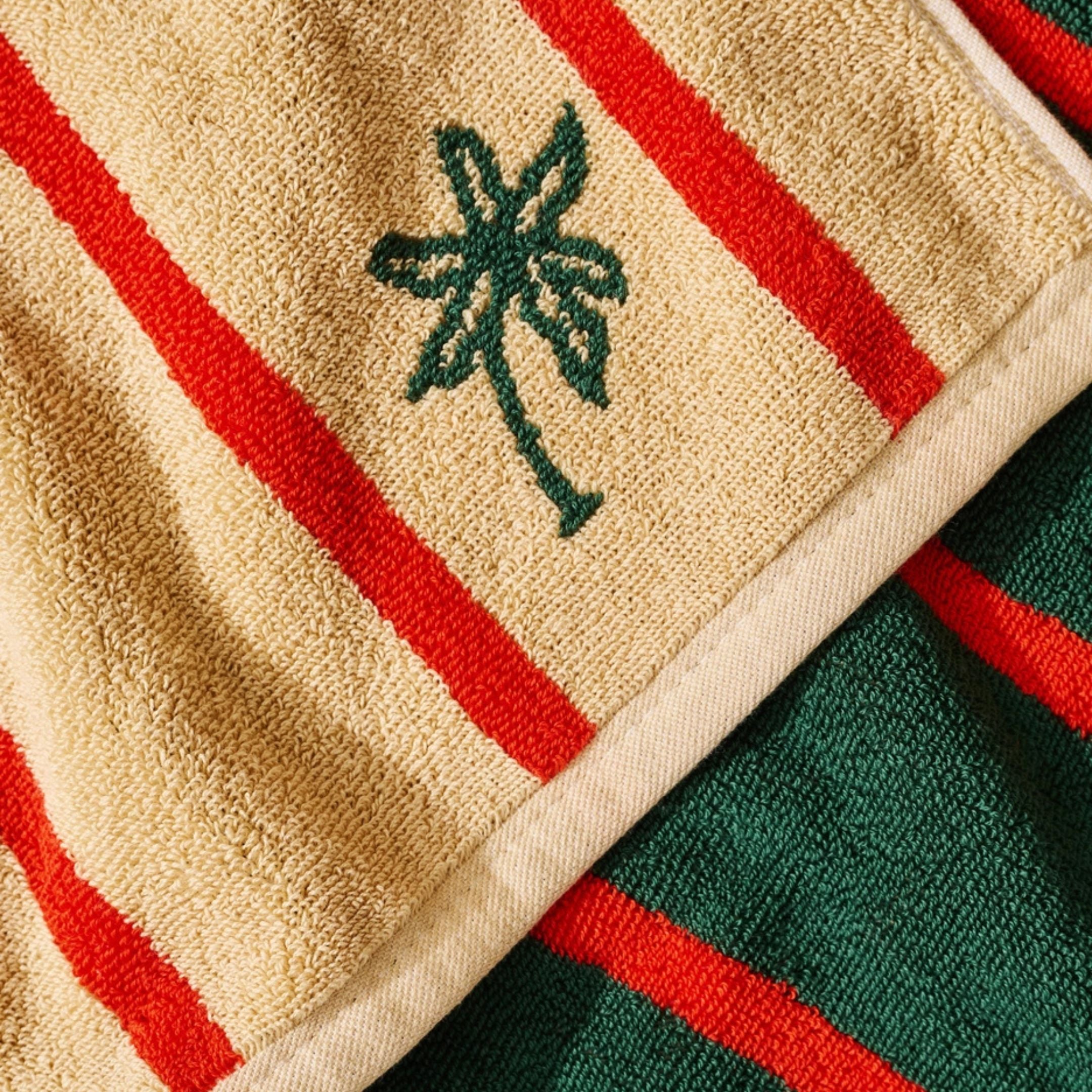 Tan Lines Palm Cotton Terry Cloth Towel