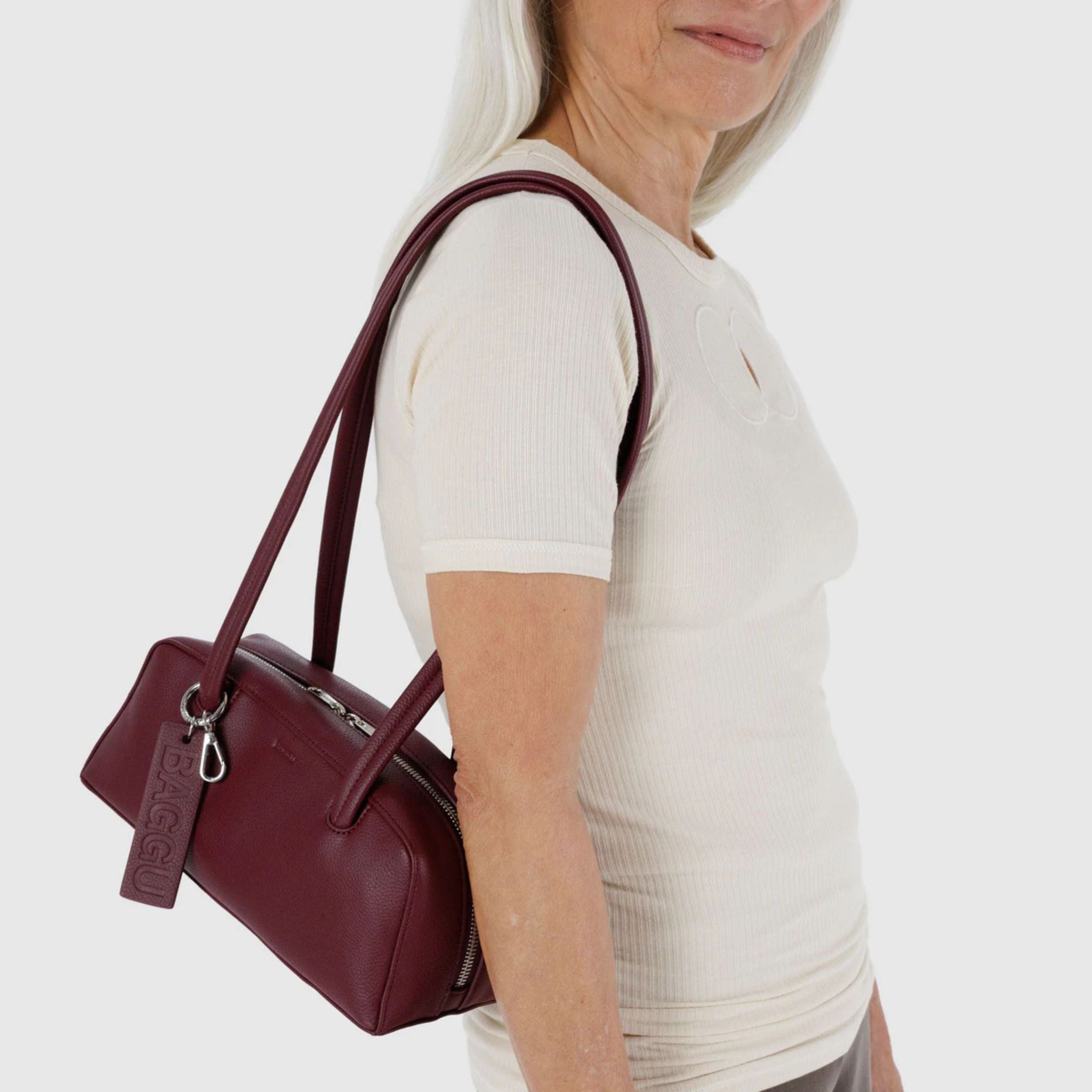 Mahogany - Small Leather Bowler Bag