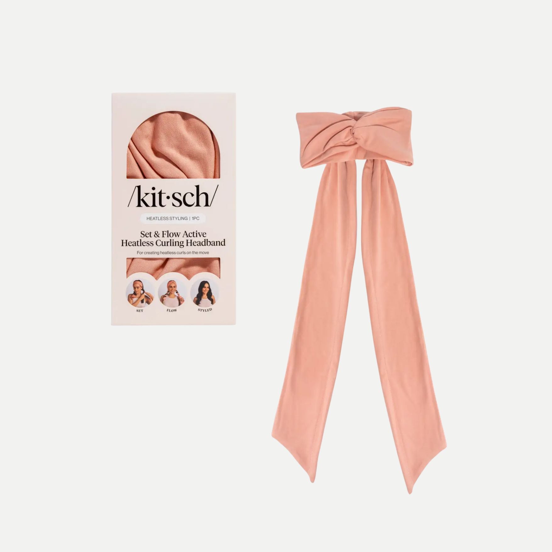Set & Flow Heatless Curling Headband - Terracotta