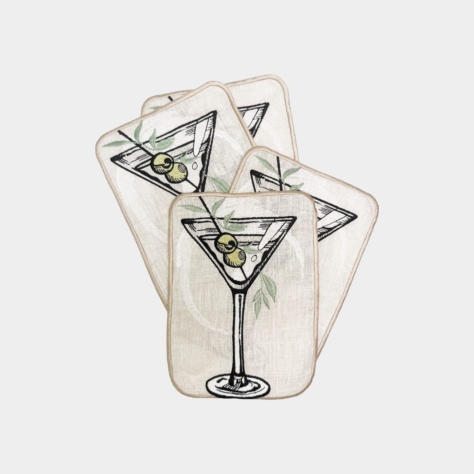 Martini Cocktail Napkins - Set of 2