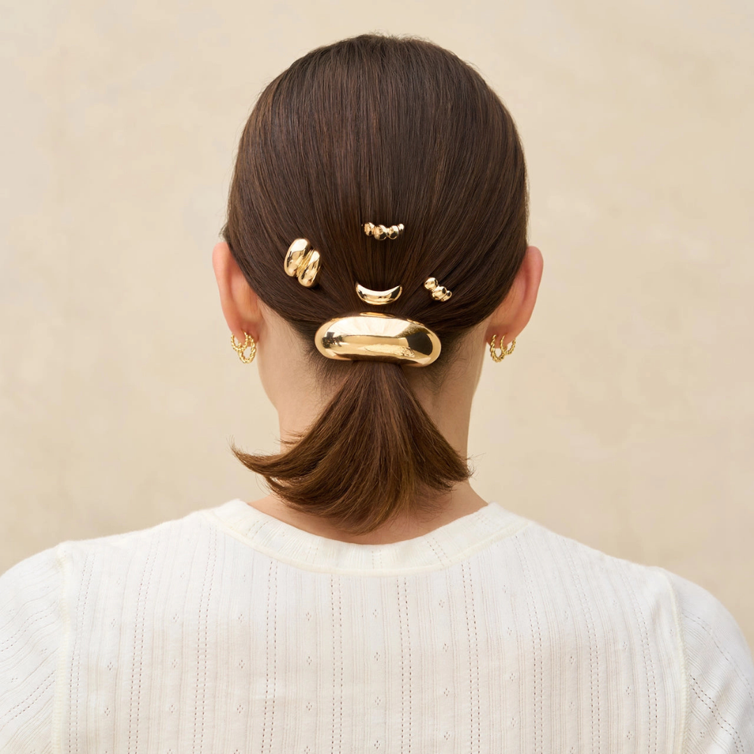 Gold Metal Pony Pins - Set of 3