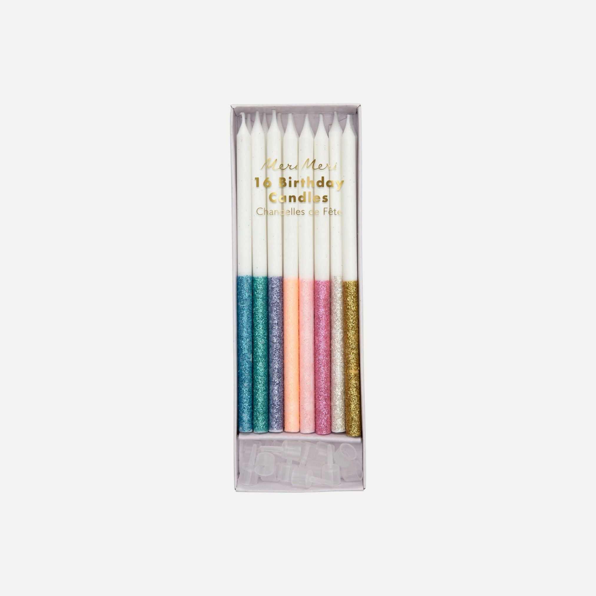 Multicolour Dipped Glitter Candles