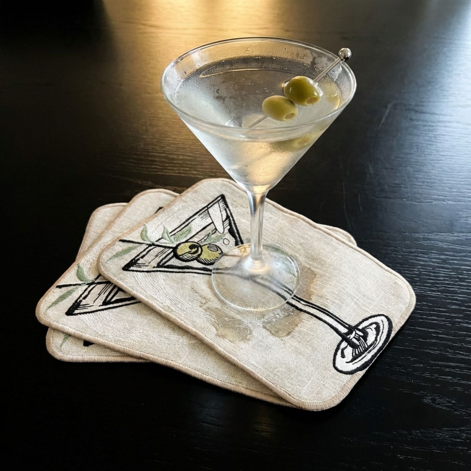 Martini Cocktail Napkins - Set of 2