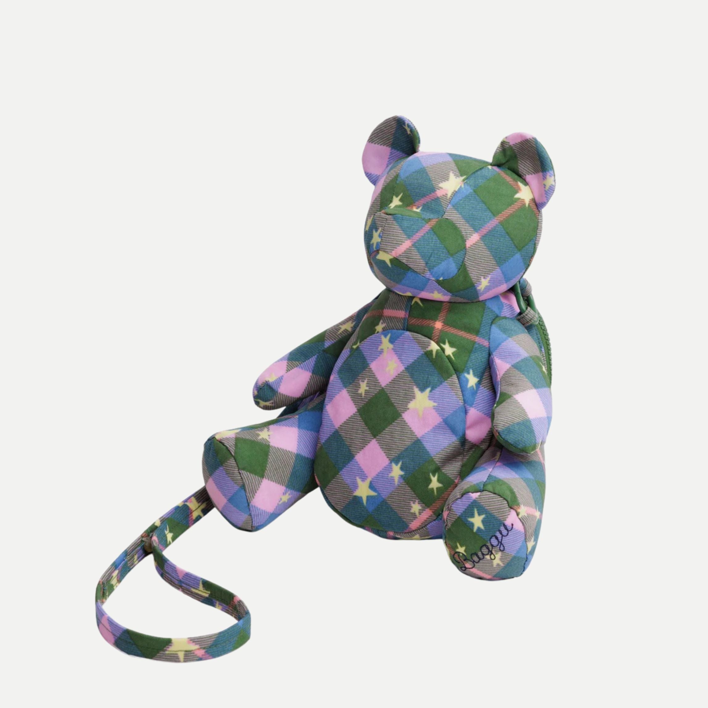 Green Star Plaid - Bear Bag