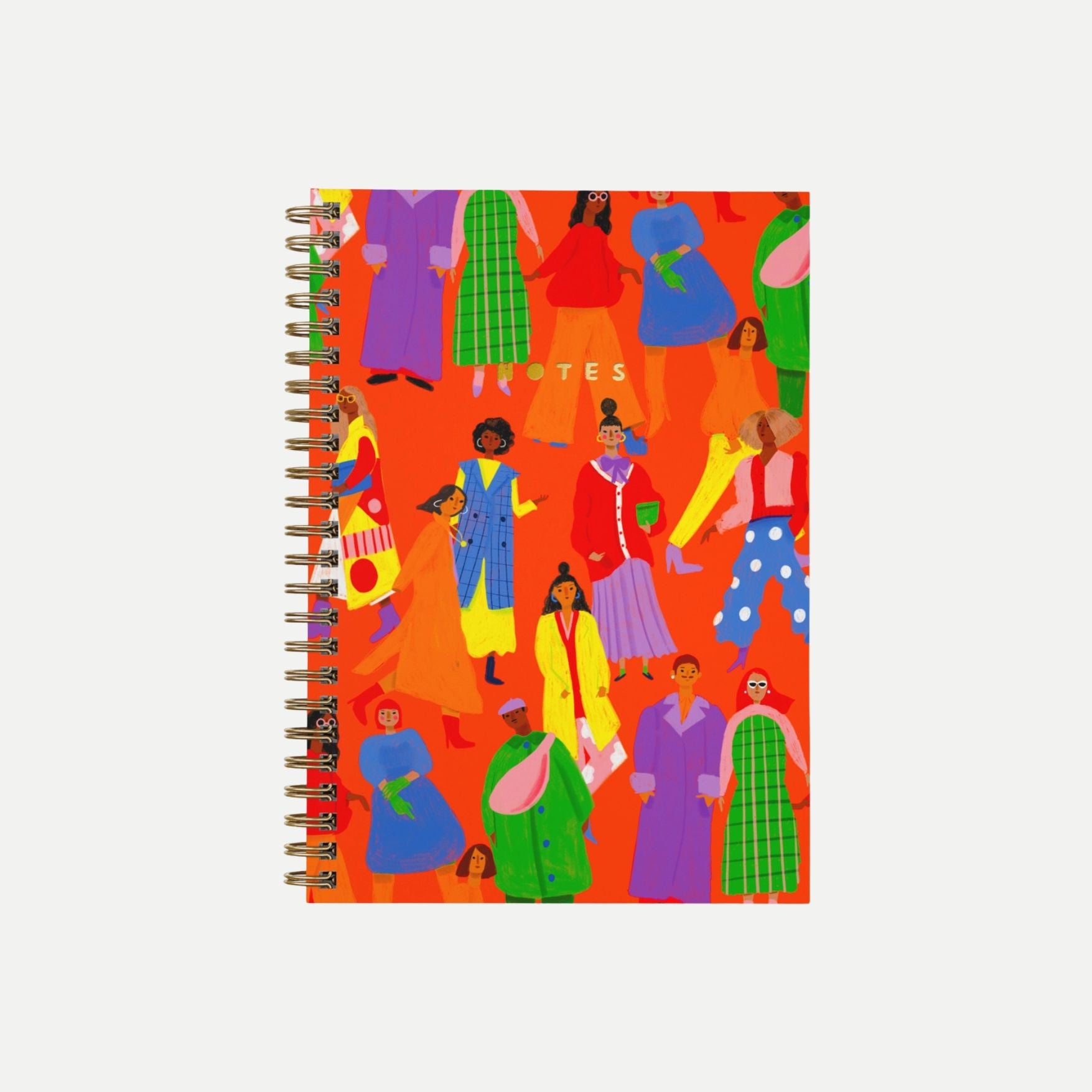 City Folk Large Spiral Notebook