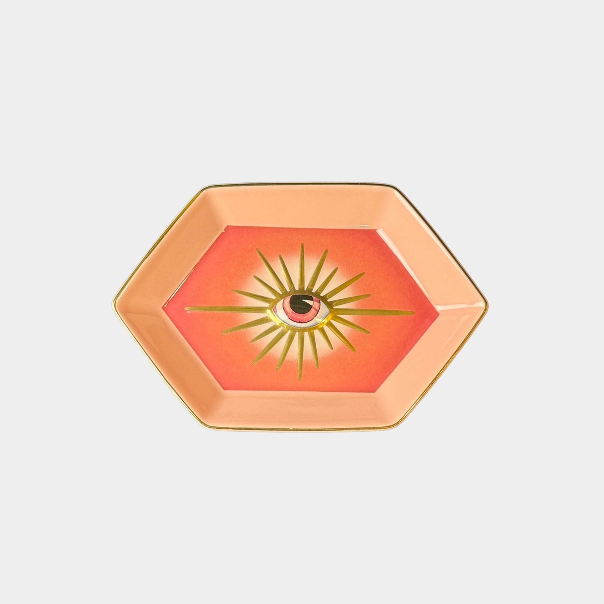 Evil Eye Trinket Dish Pink