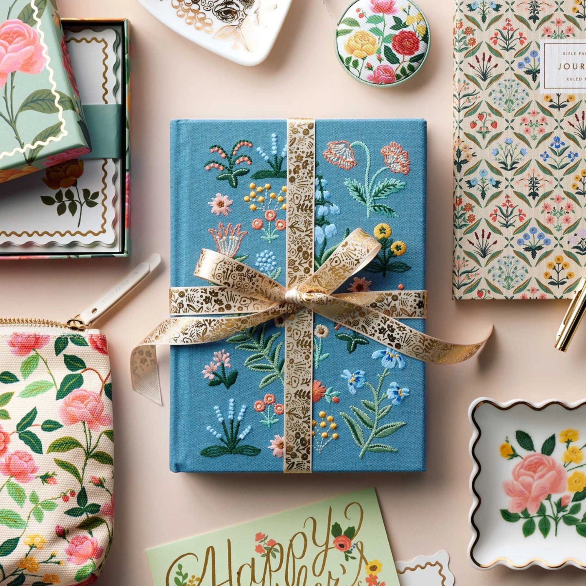 Menagerie Garden Embroidered Journal