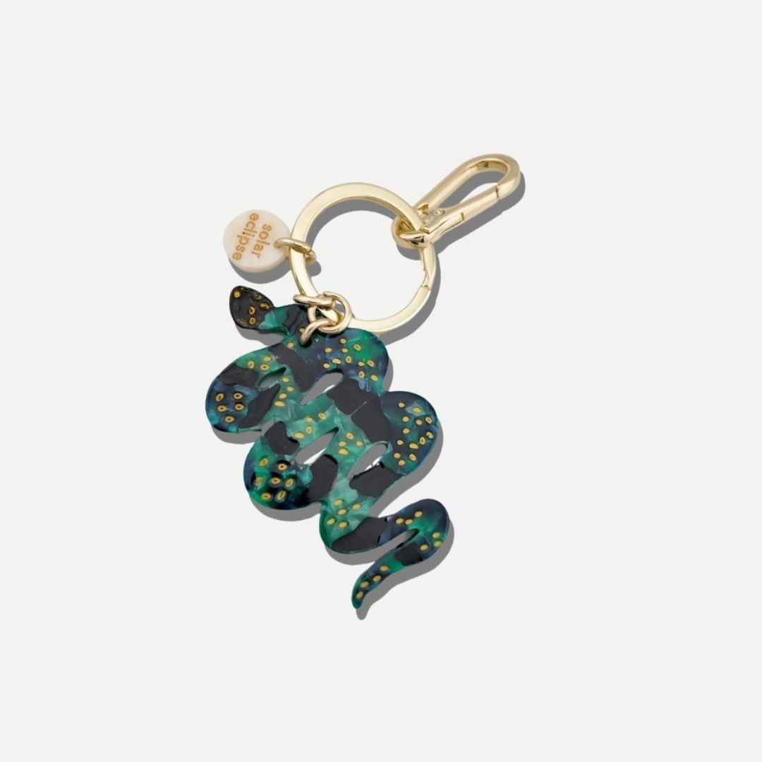 Hand-Painted Snake Bag Charm