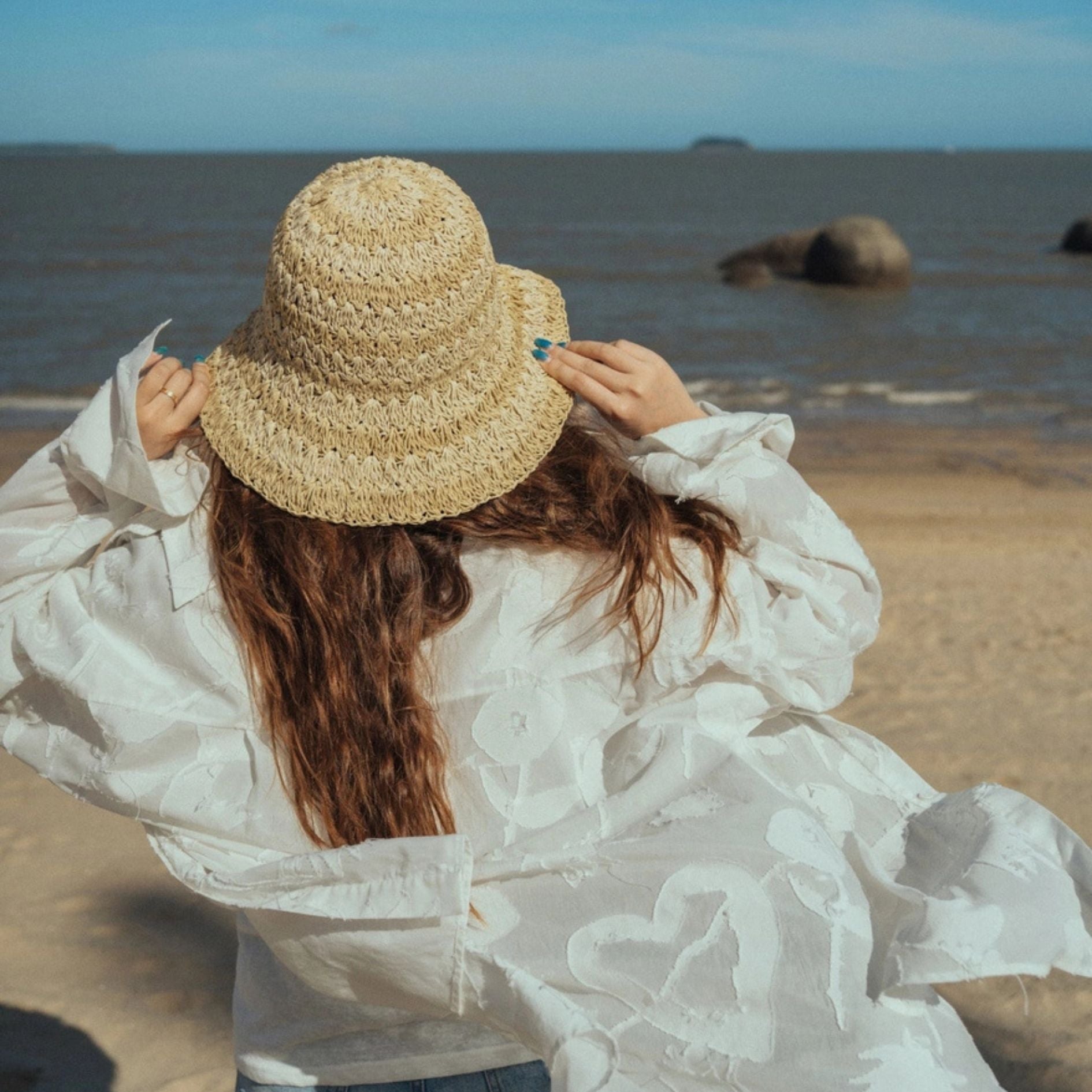 "Linea" Packable Straw Hat - Khaki