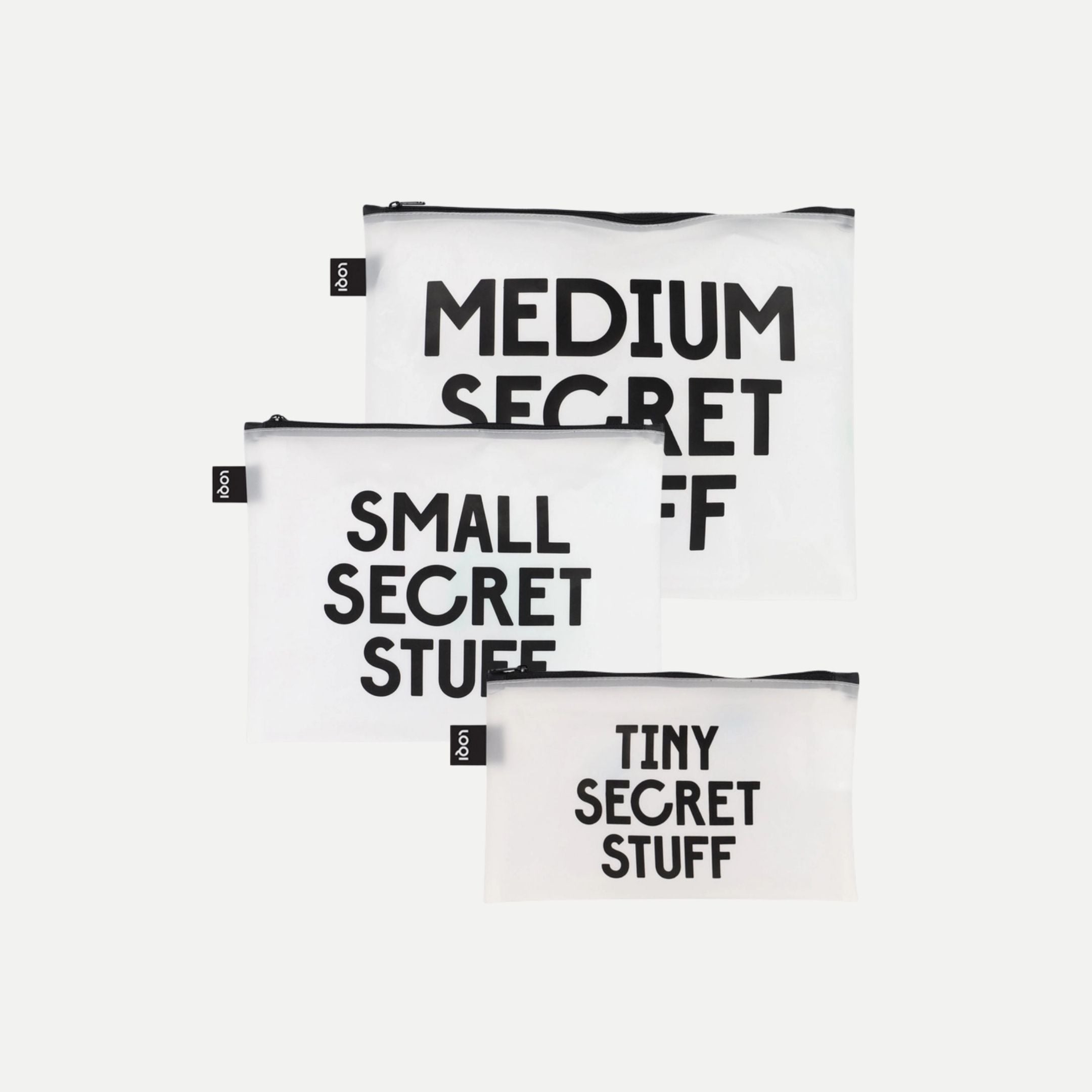 Snask Transparent Big Secret Zip Pockets
