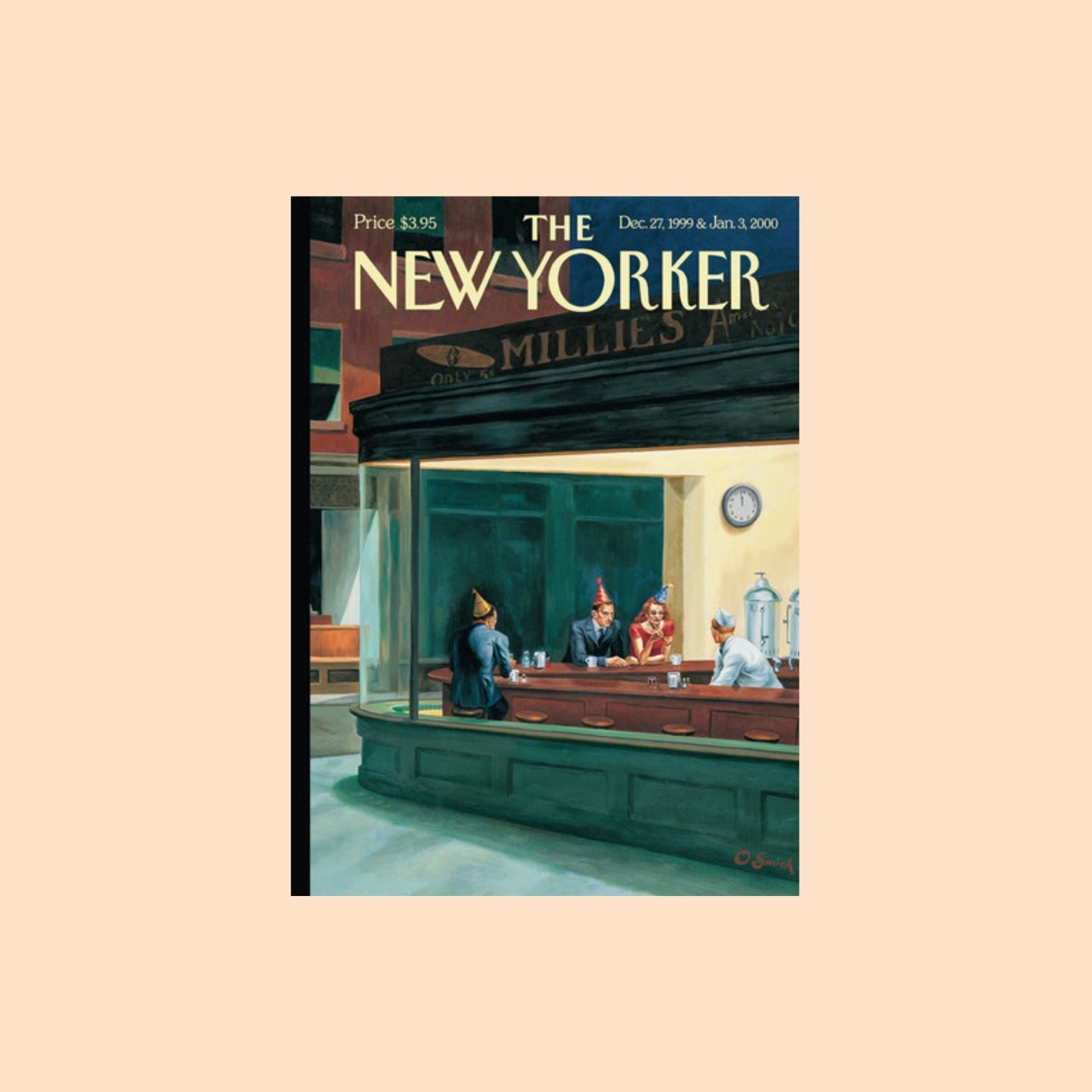 New Year For Nighthawks - New Yorker Greeting Card