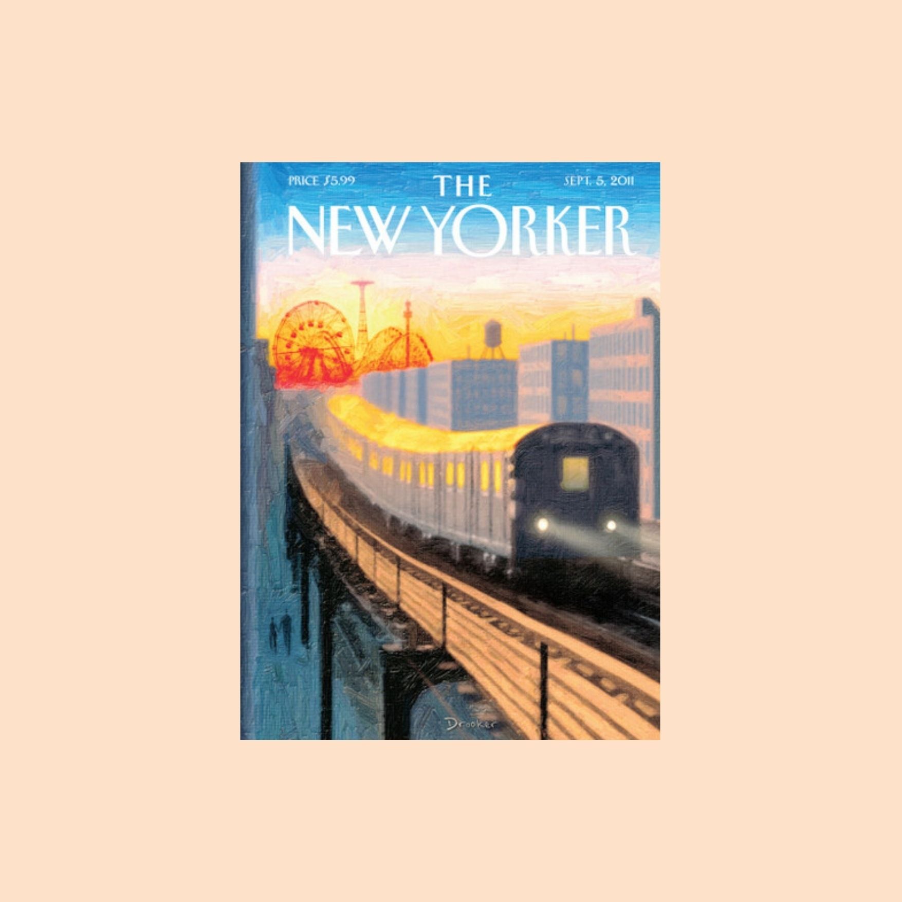 Coney Island Train - New Yorker Greeting Card