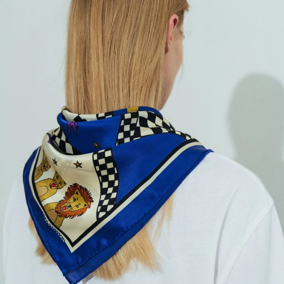 Journey Silk Scarf By Shantall Lacayo - Electric Blue