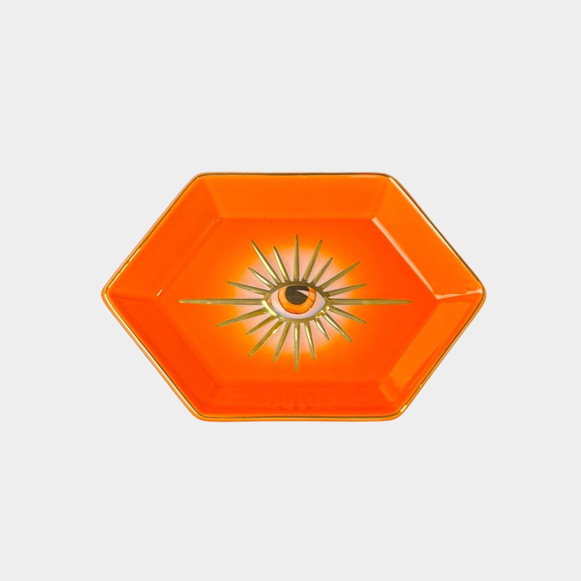 Evil Eye Trinket Dish Orange