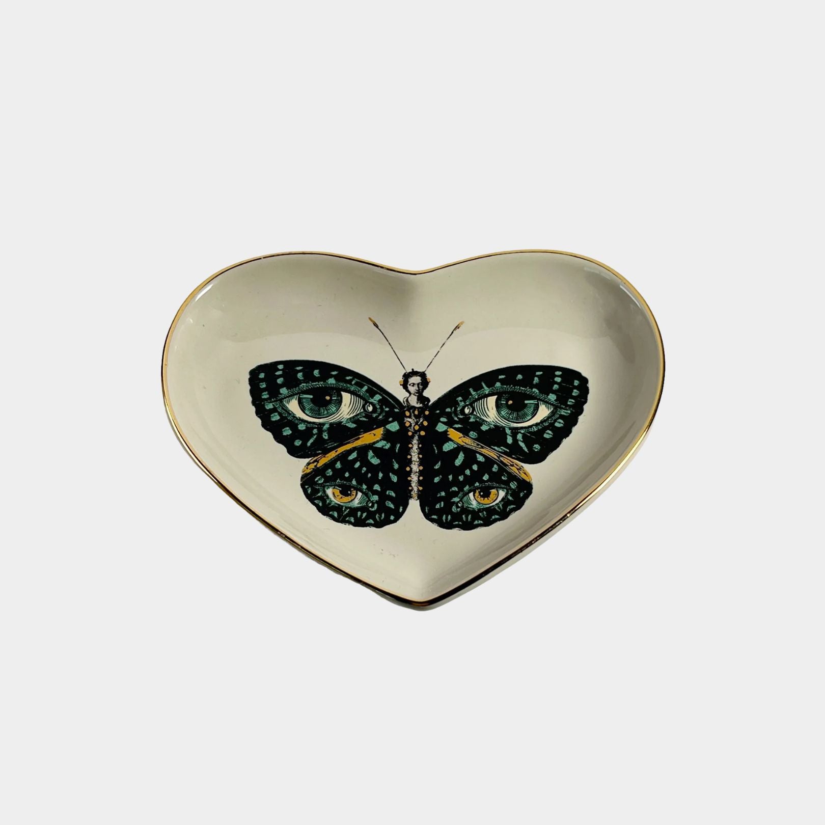 Madame Butterfly Ceramic Heart Dish