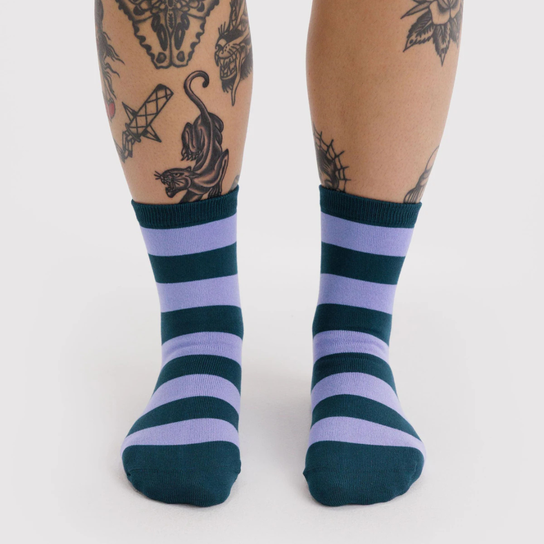 Malachite Stripe - Crew Sock