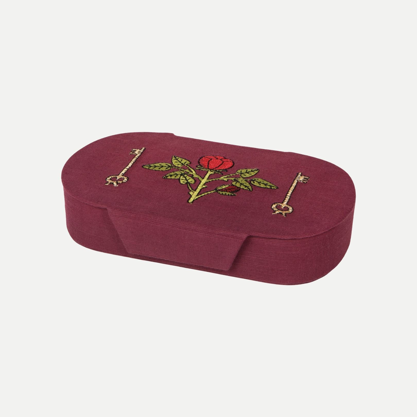 Rose Briar Embroidered Jewelry Box