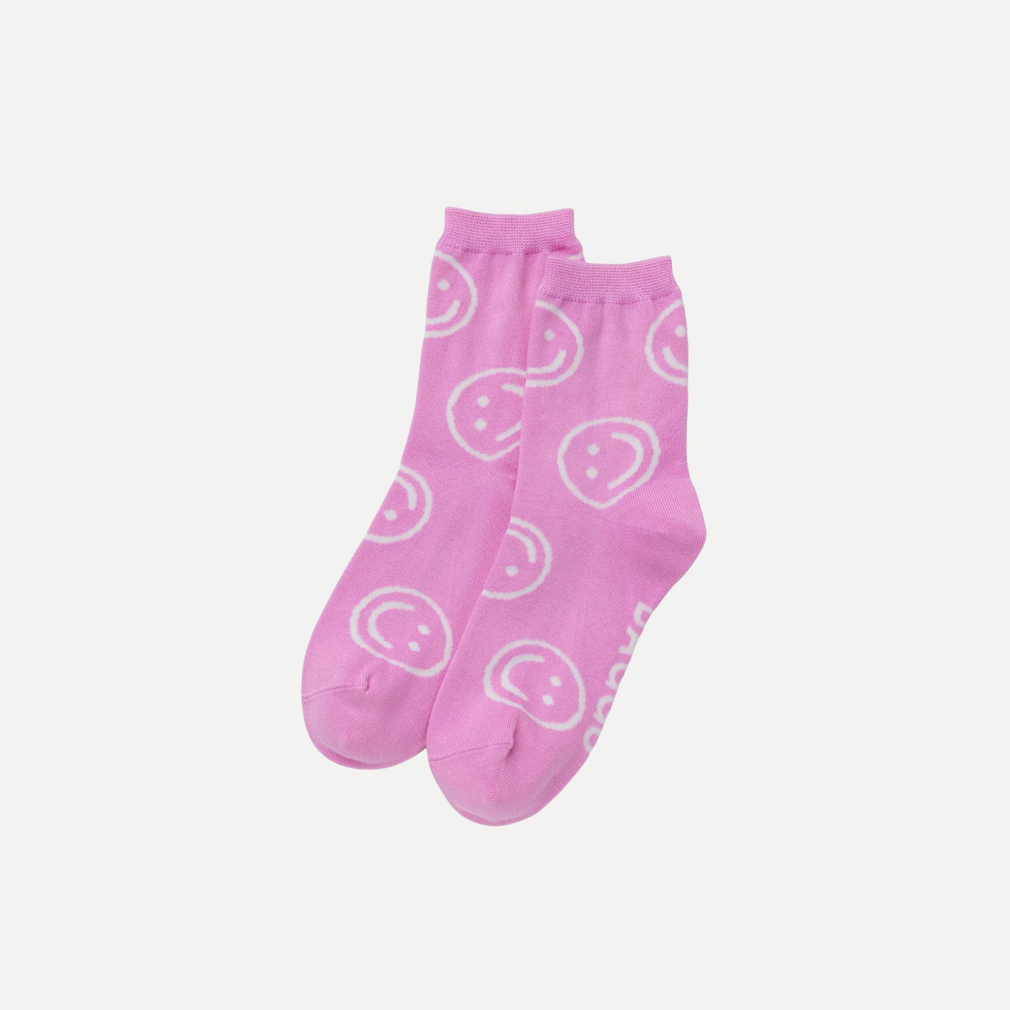 Pink Happy - Crew Sock