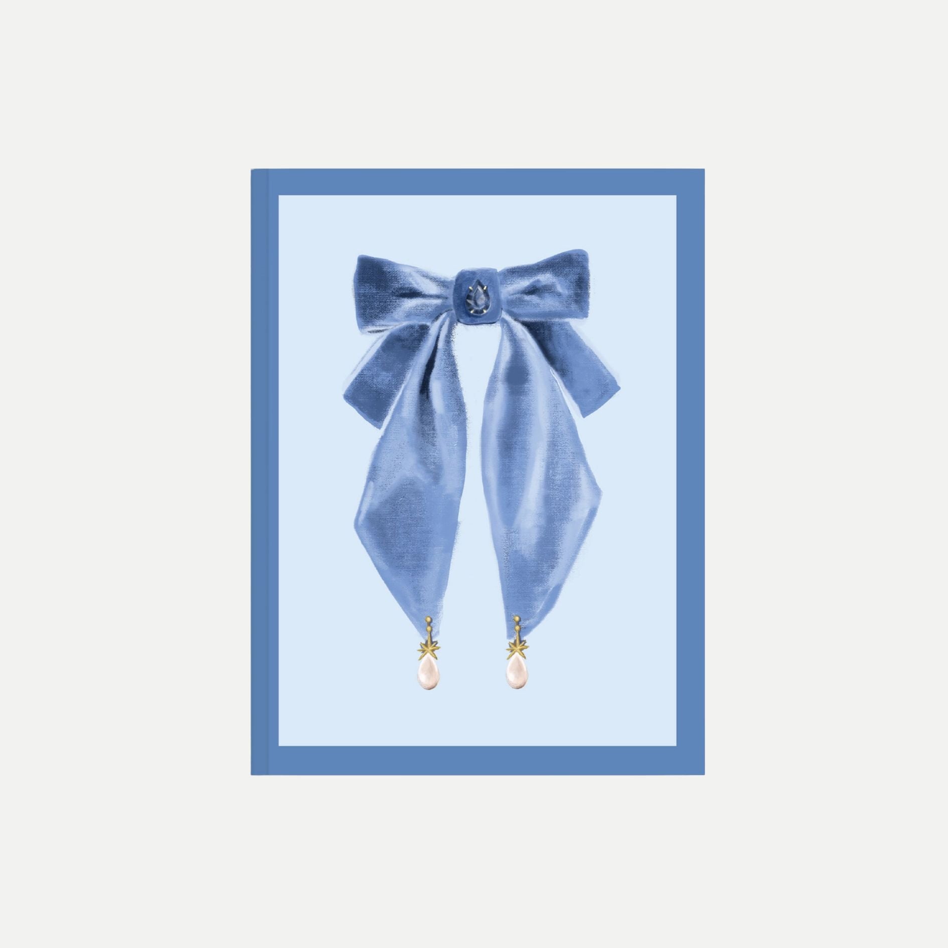 Parisian Blue Antique Bows Notebook