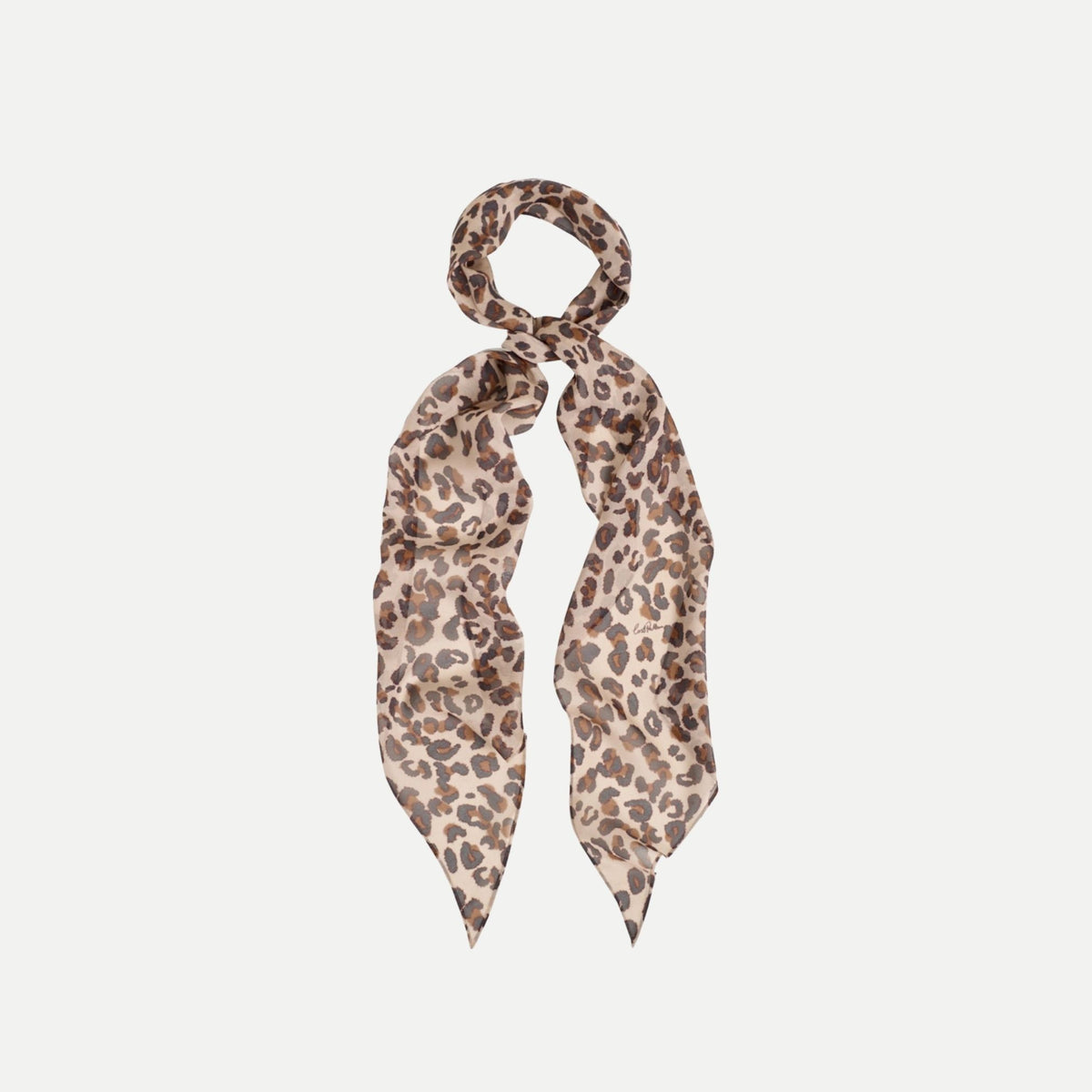 Spot Chic Silk Chiffon Neck Scarf - Classic Leopard