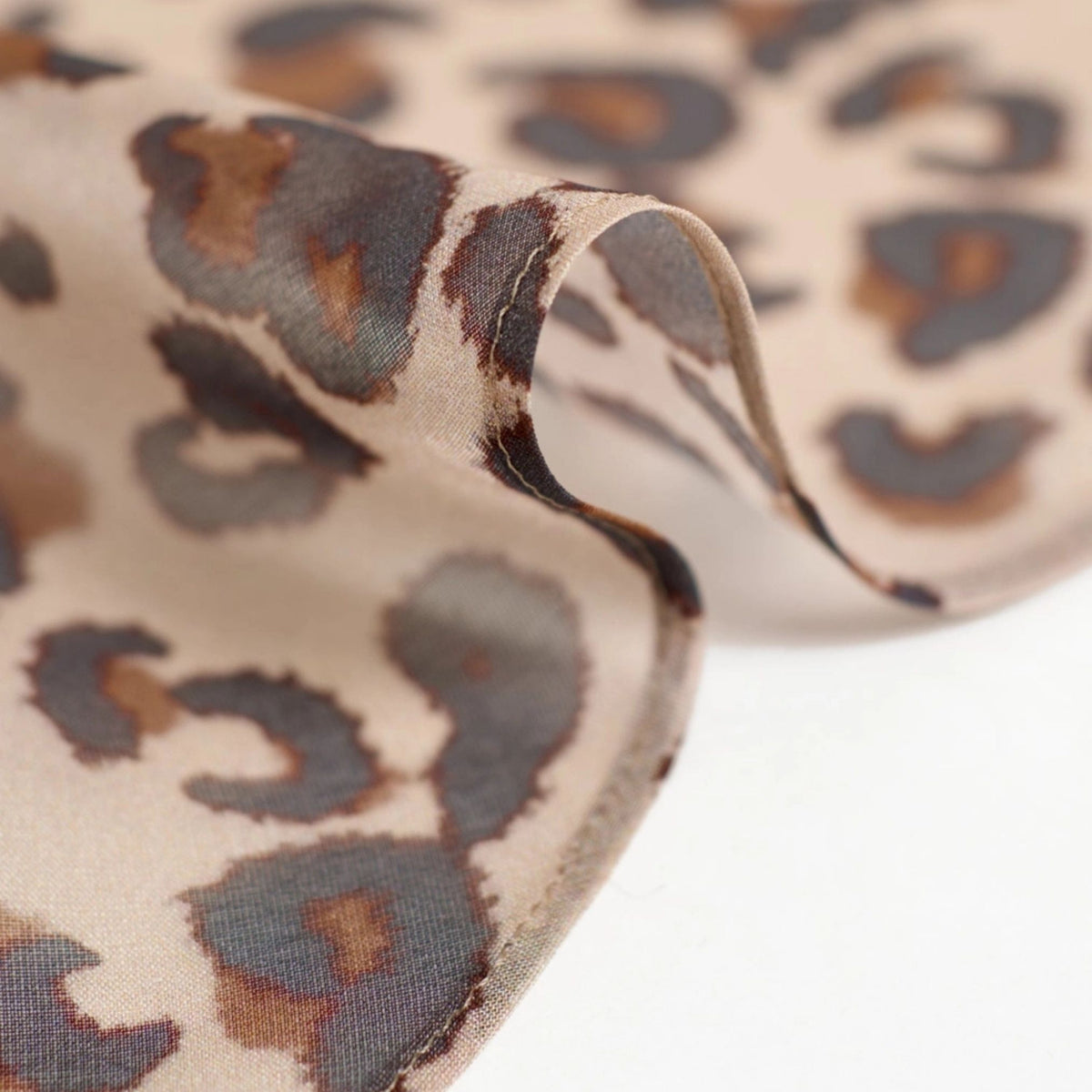 Spot Chic Silk Chiffon Neck Scarf - Classic Leopard