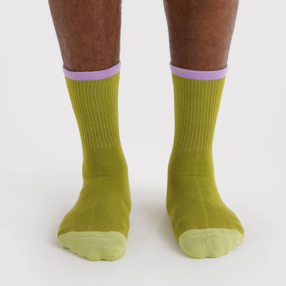 Olive Mix - Ribbed Sock