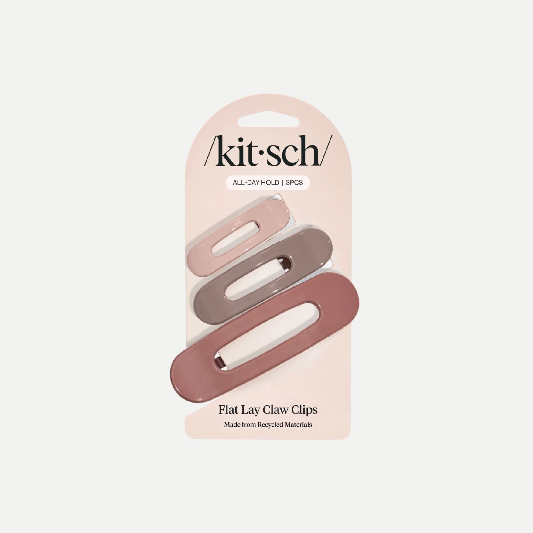 Flat Lay Claw Clip 3pc Flat -Terracotta