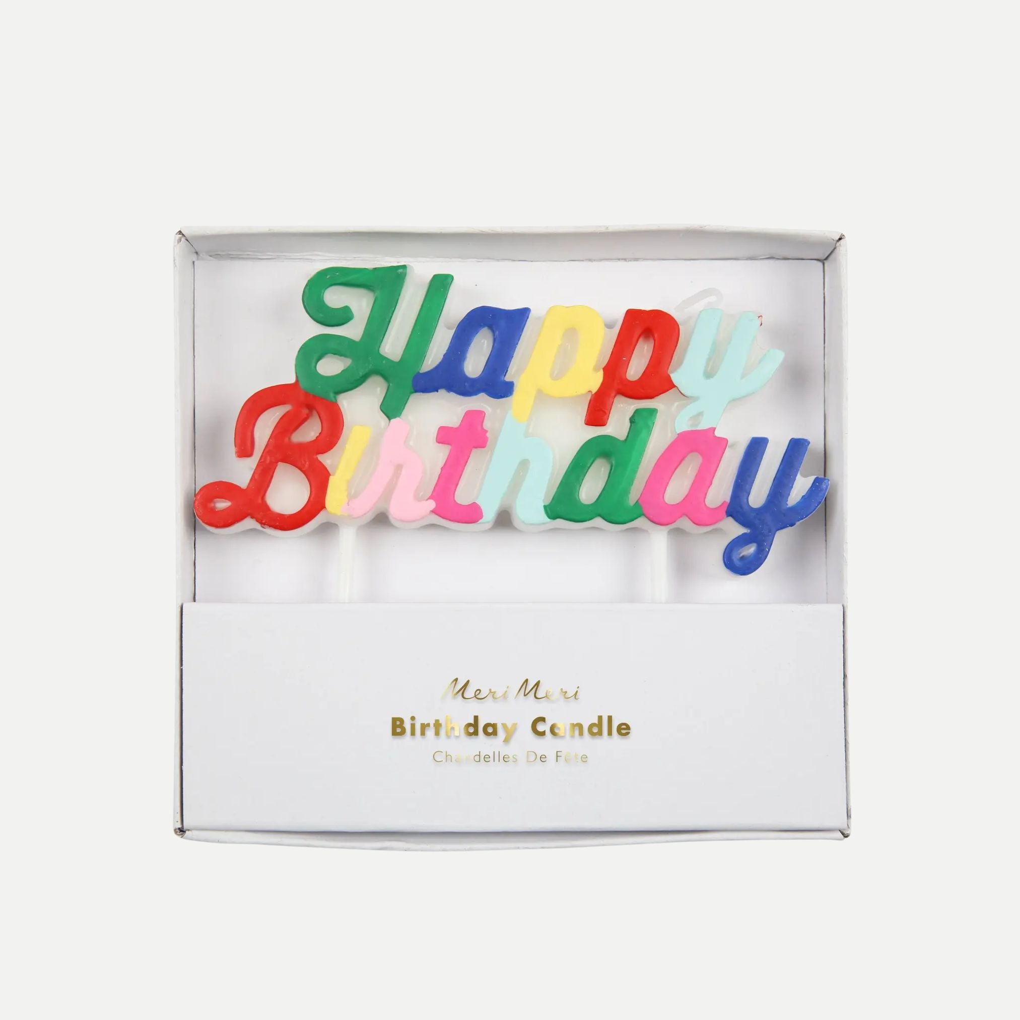 Multicolor Happy Birthday Candle