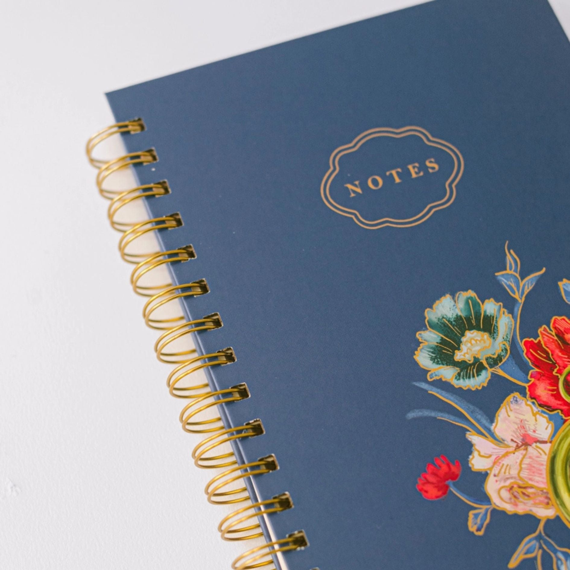 Floral Pocket Watch Spiral Notebook