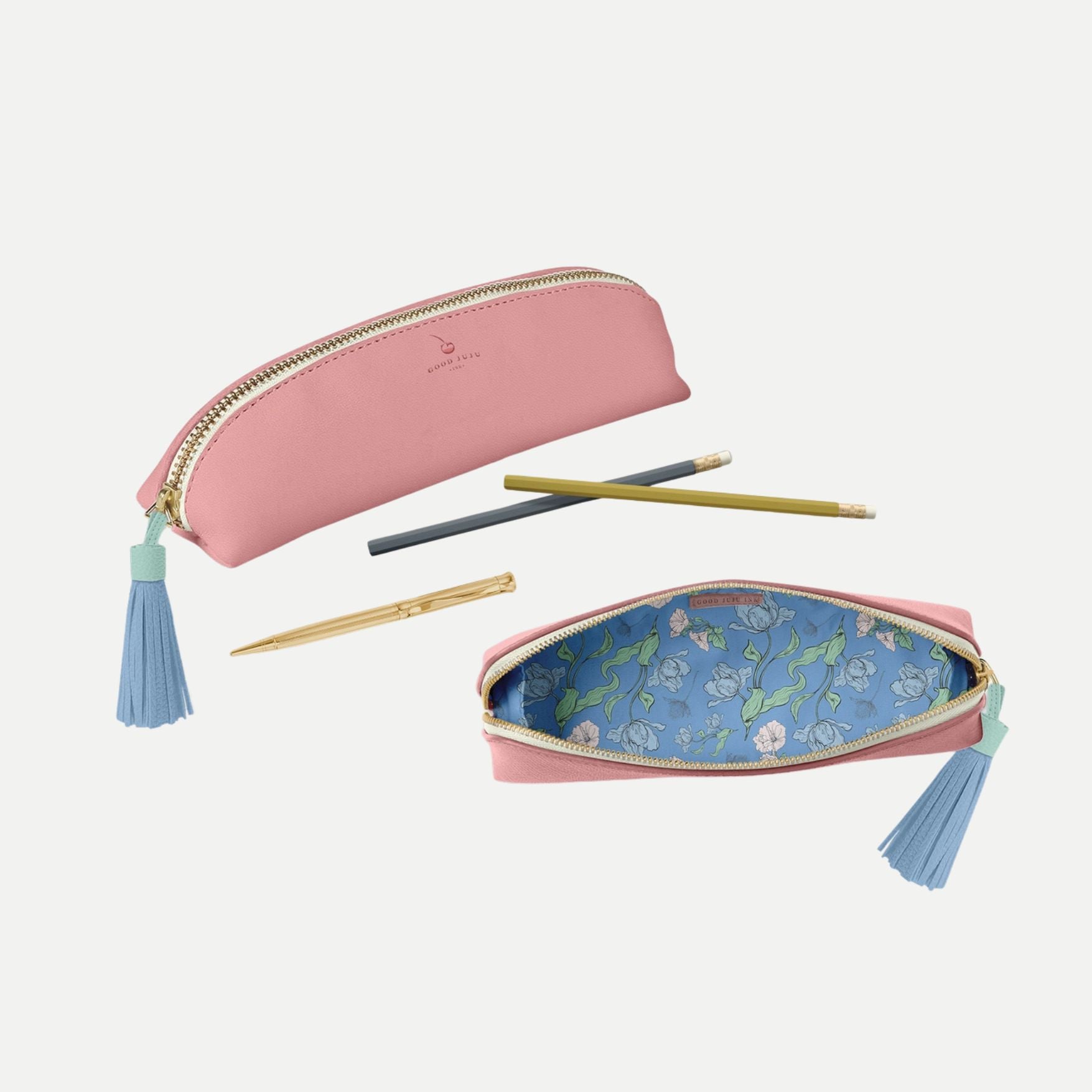 Luxe Slim Pencil Pouch - Rose Pink