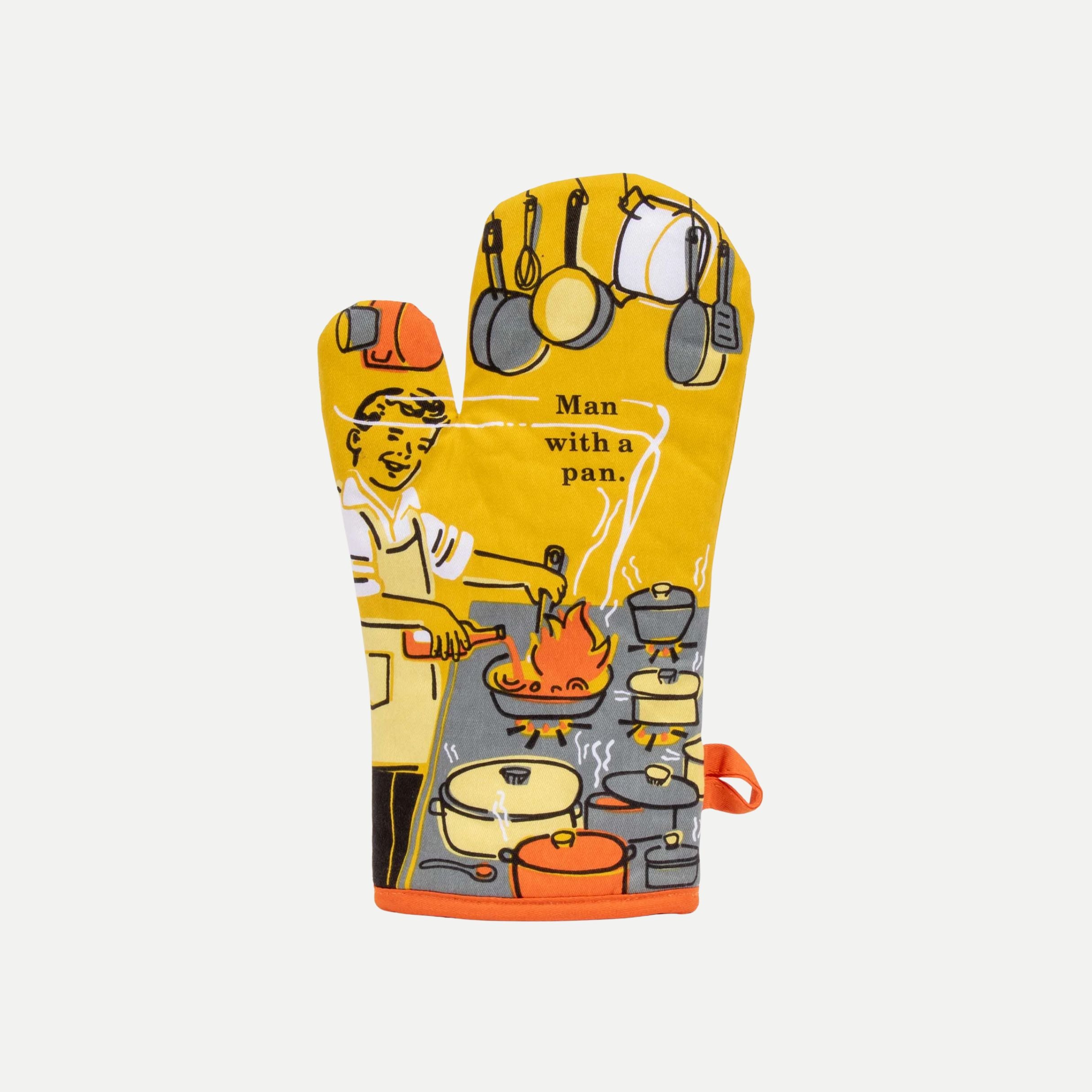 Man With A Pan Oven Mitt