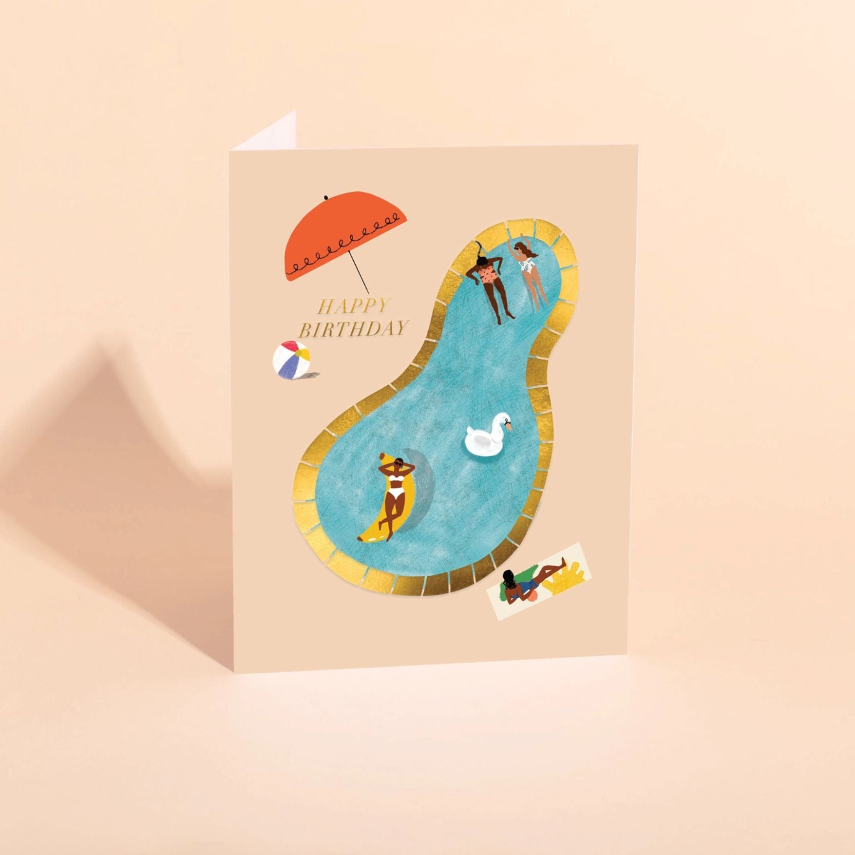 Poolside Birthday Card