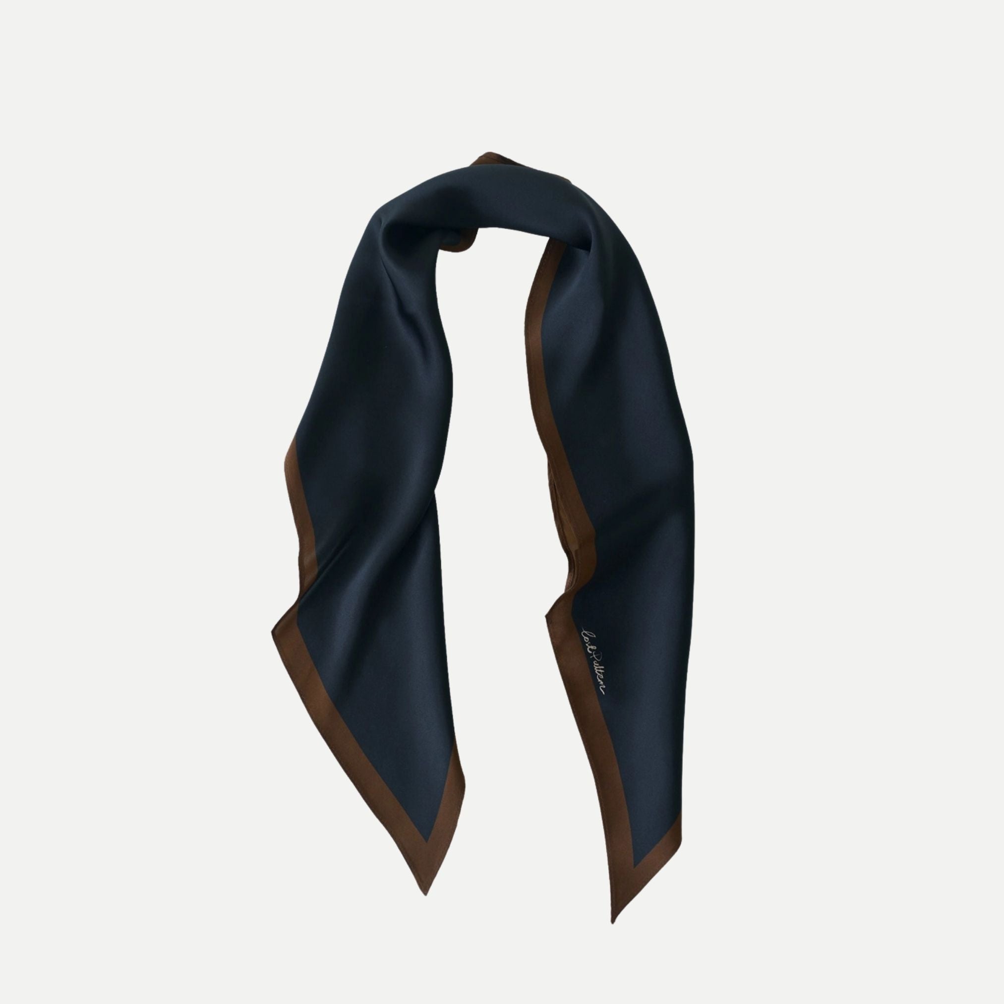 Satin Silk Neck Scarf - Black