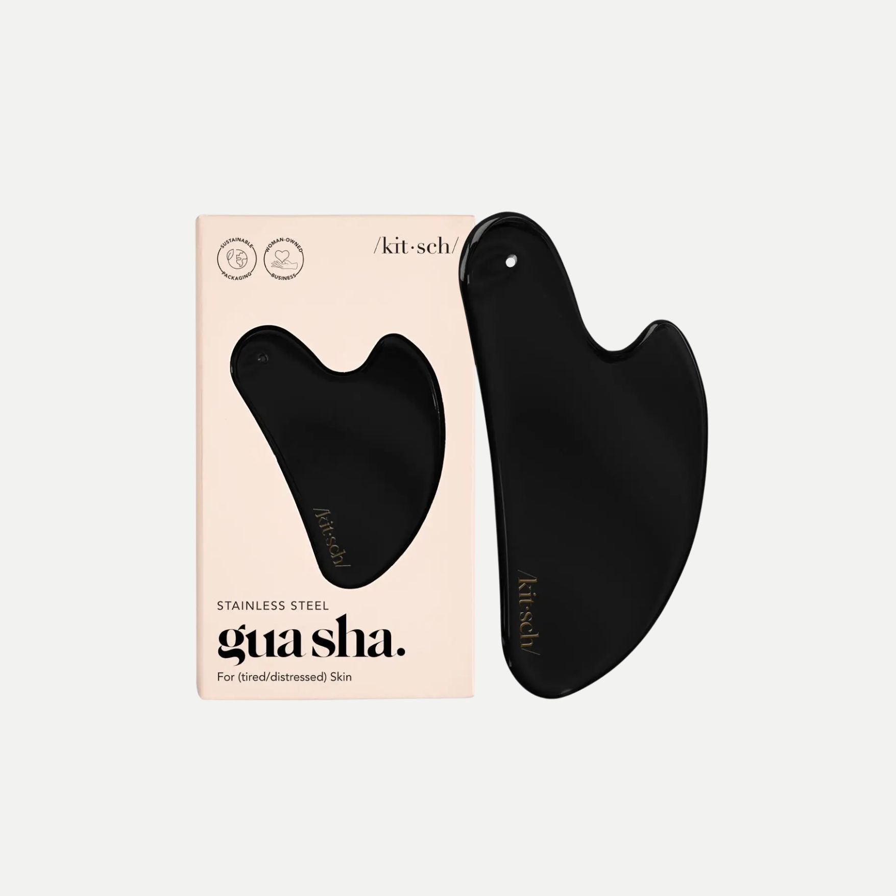 Stainless Steel Gua Sha - Matte Black