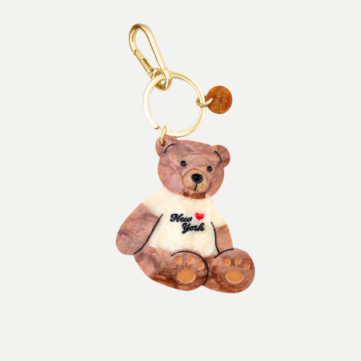 Hand-Painted New York Teddy Bear Bag Charm