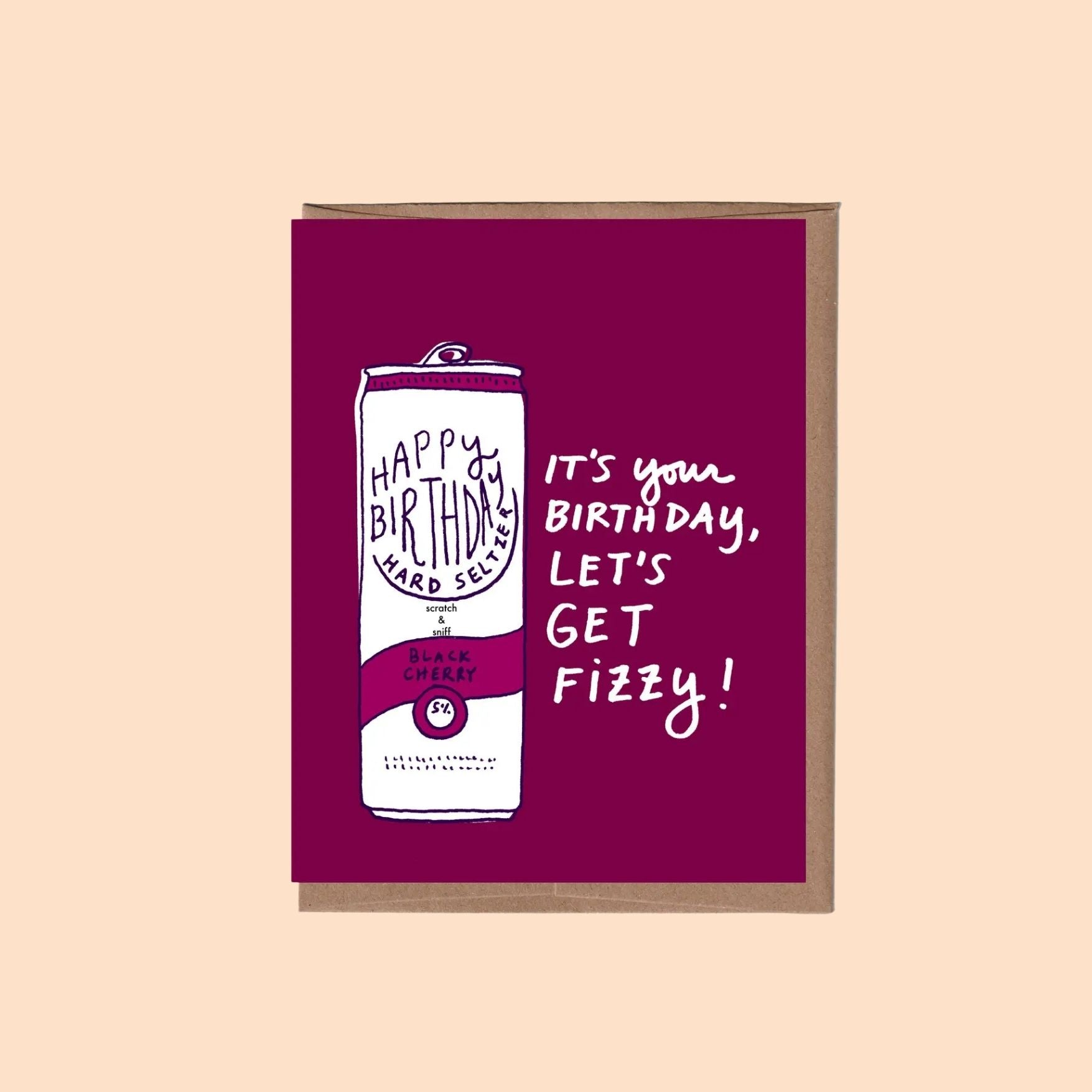 Scratch & Sniff Seltzer Birthday Card