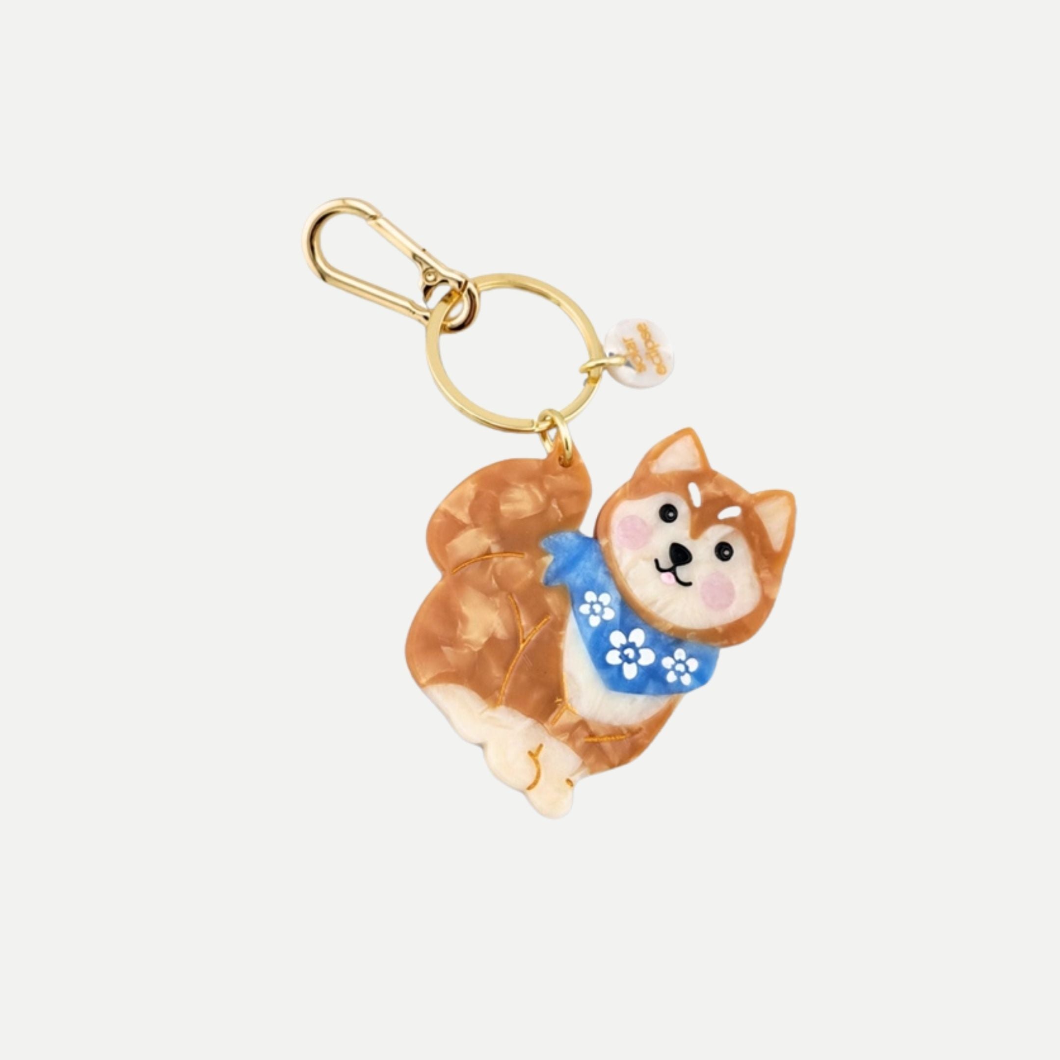 Hand-Painted Lucky Dog Fuku Inu Bag Charm