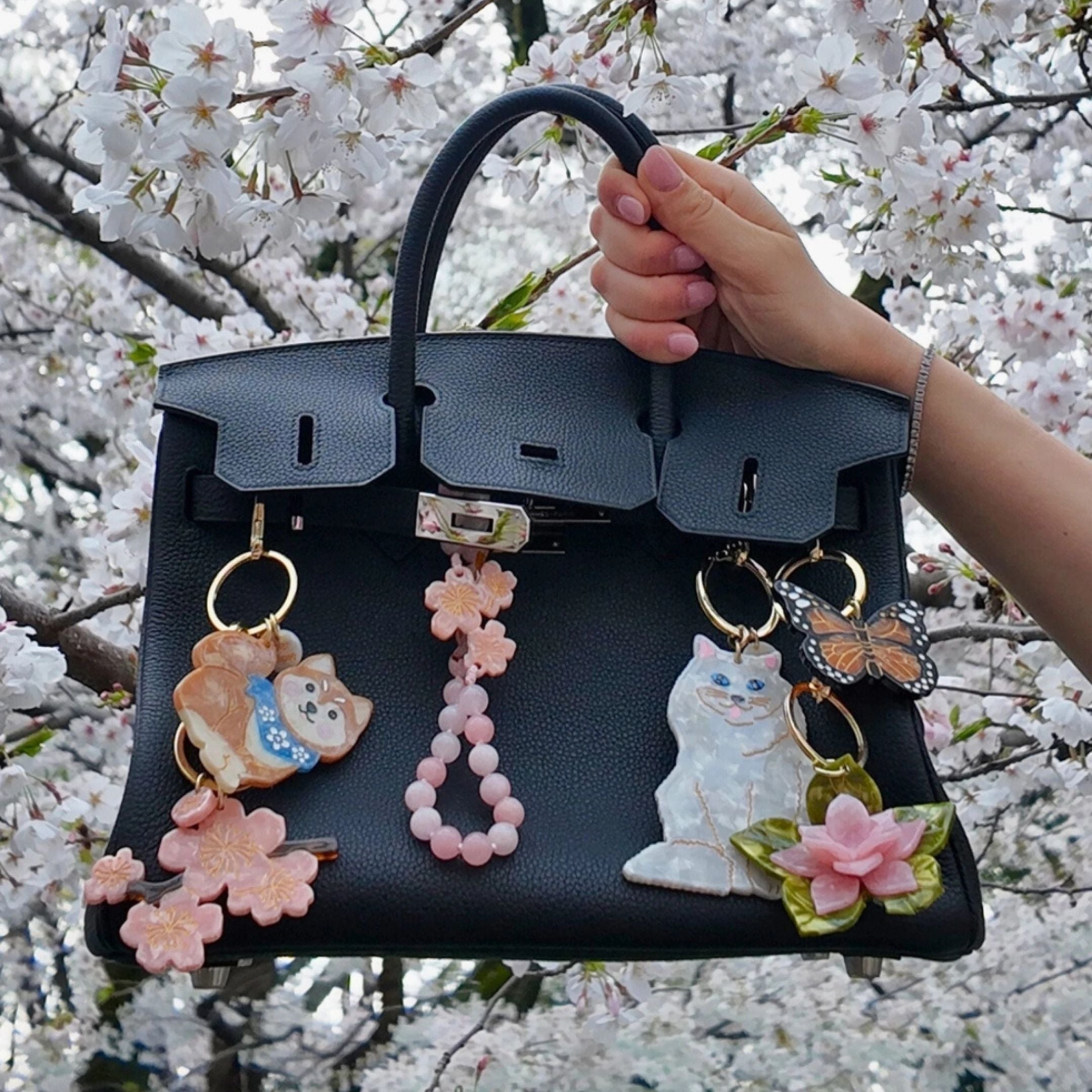 Hand-Painted Lucky Dog Fuku Inu Bag Charm